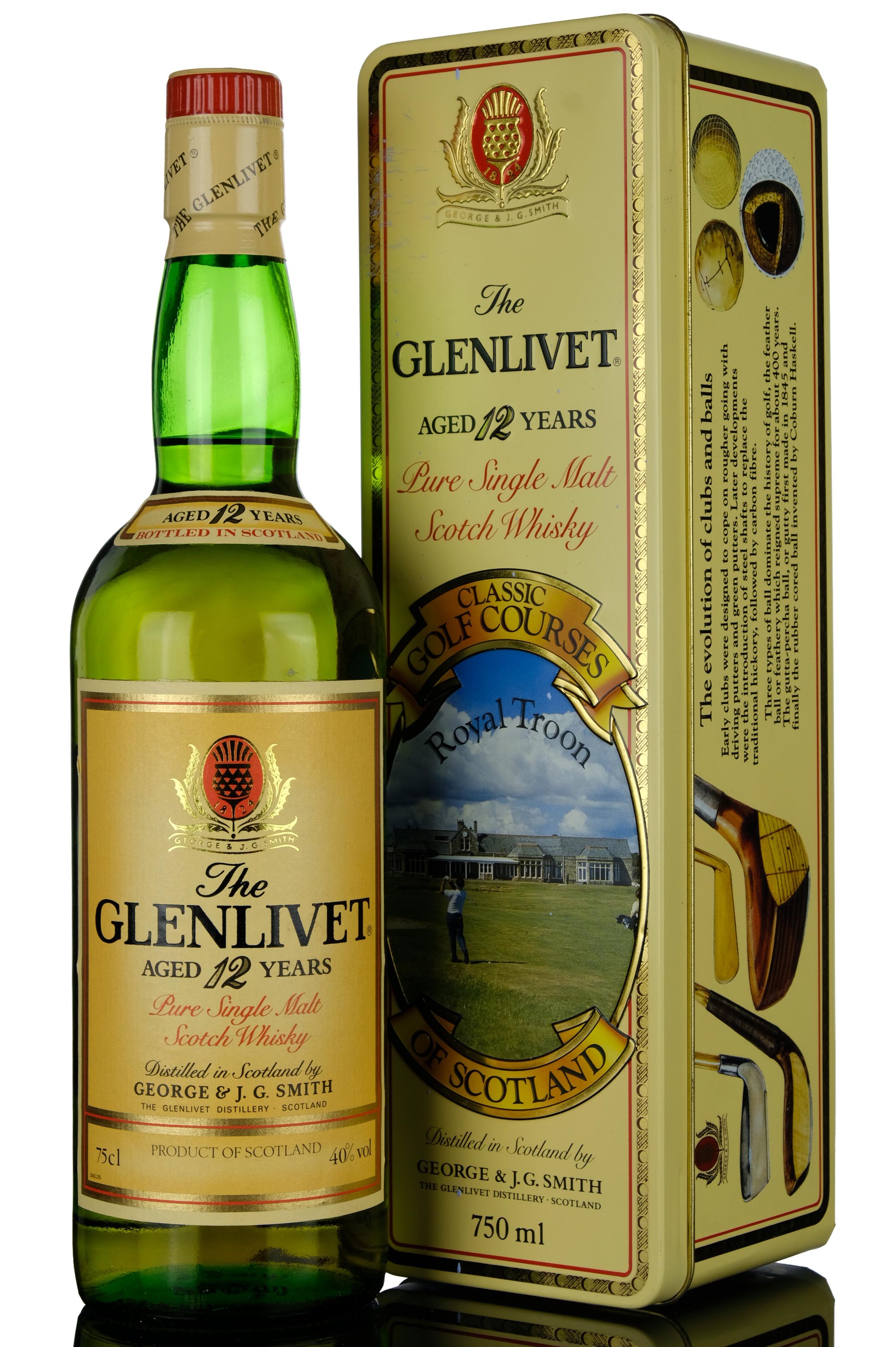 Glenlivet 12 Year Old - 1980s - Classic Golf Courses - Royal Troon - Limited Edition Tin