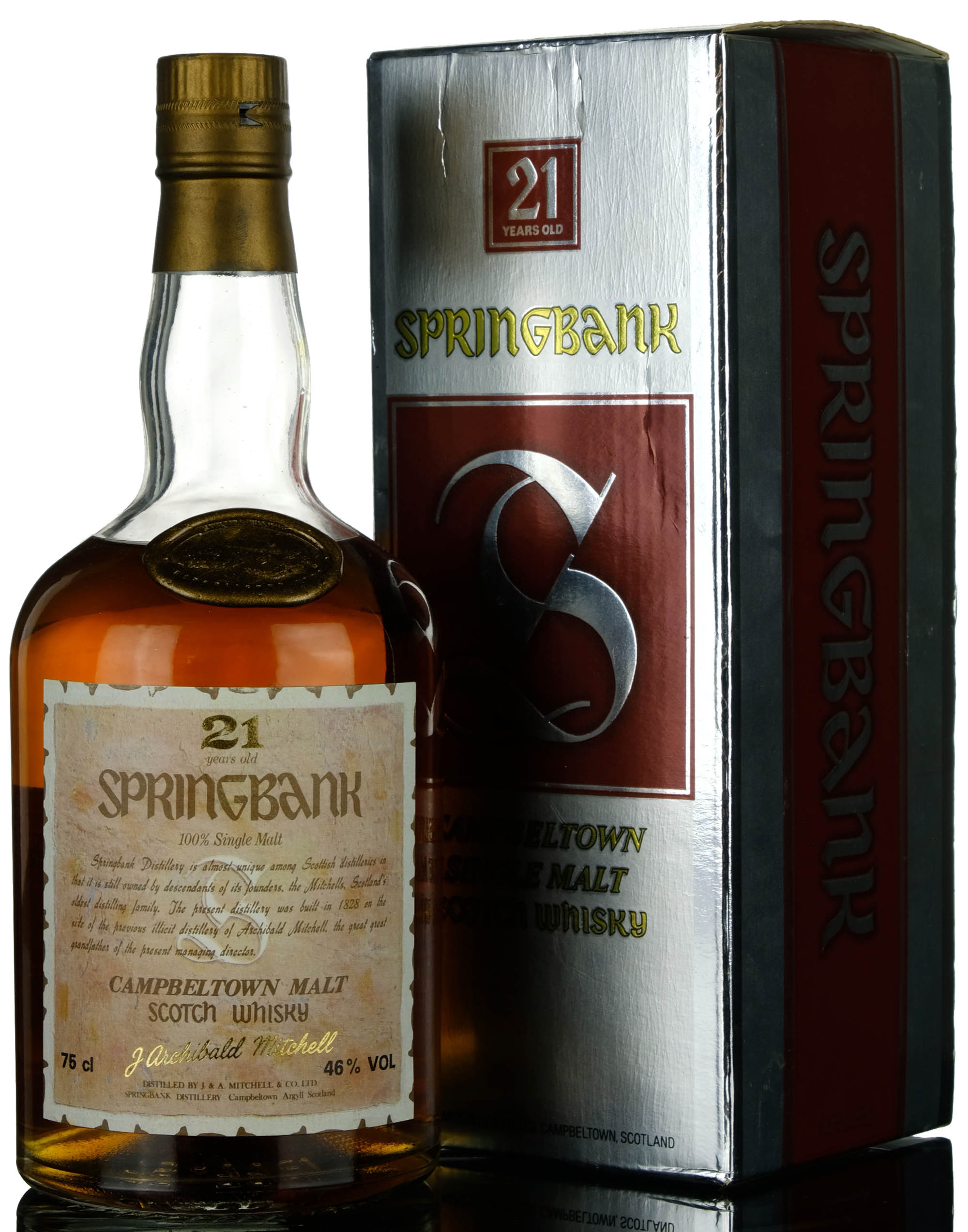 Springbank 21 Year Old - Circa 1990 - Archibald Mitchell Label