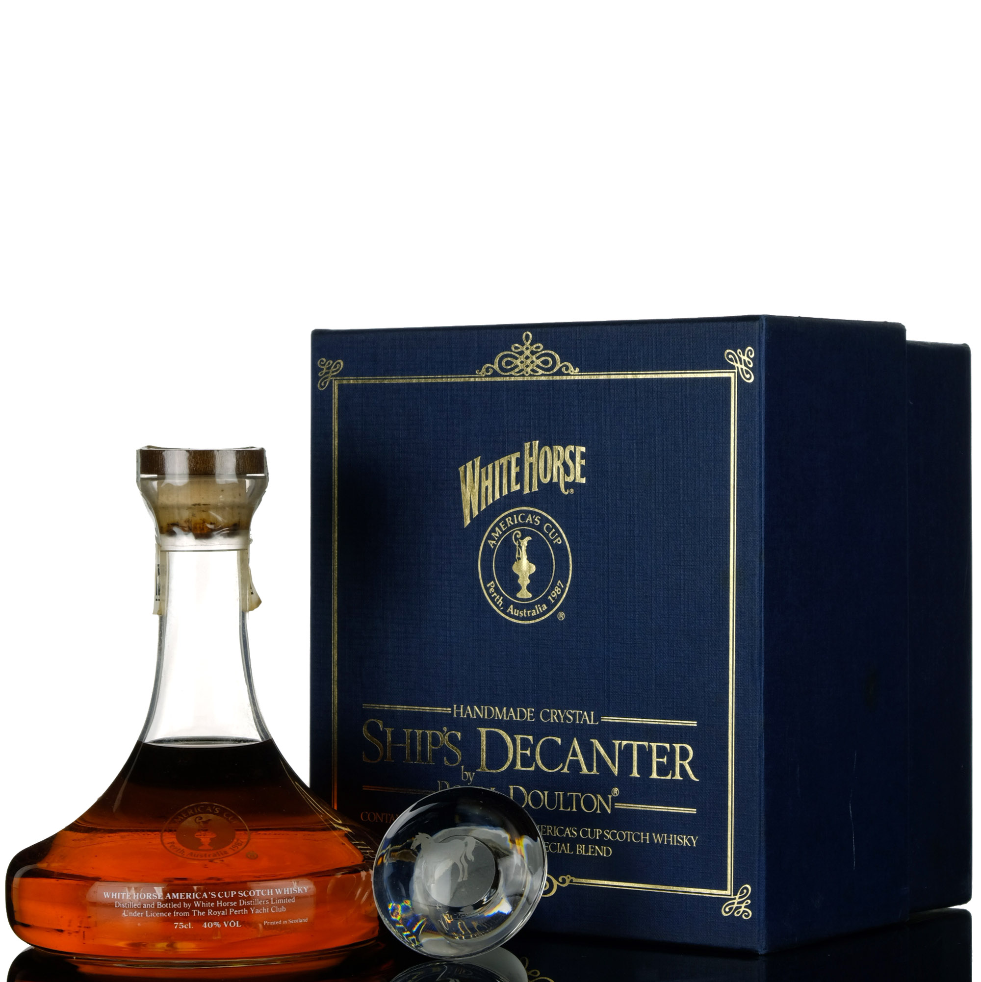 White Horse Ships Decanter - Americas Cup 1987