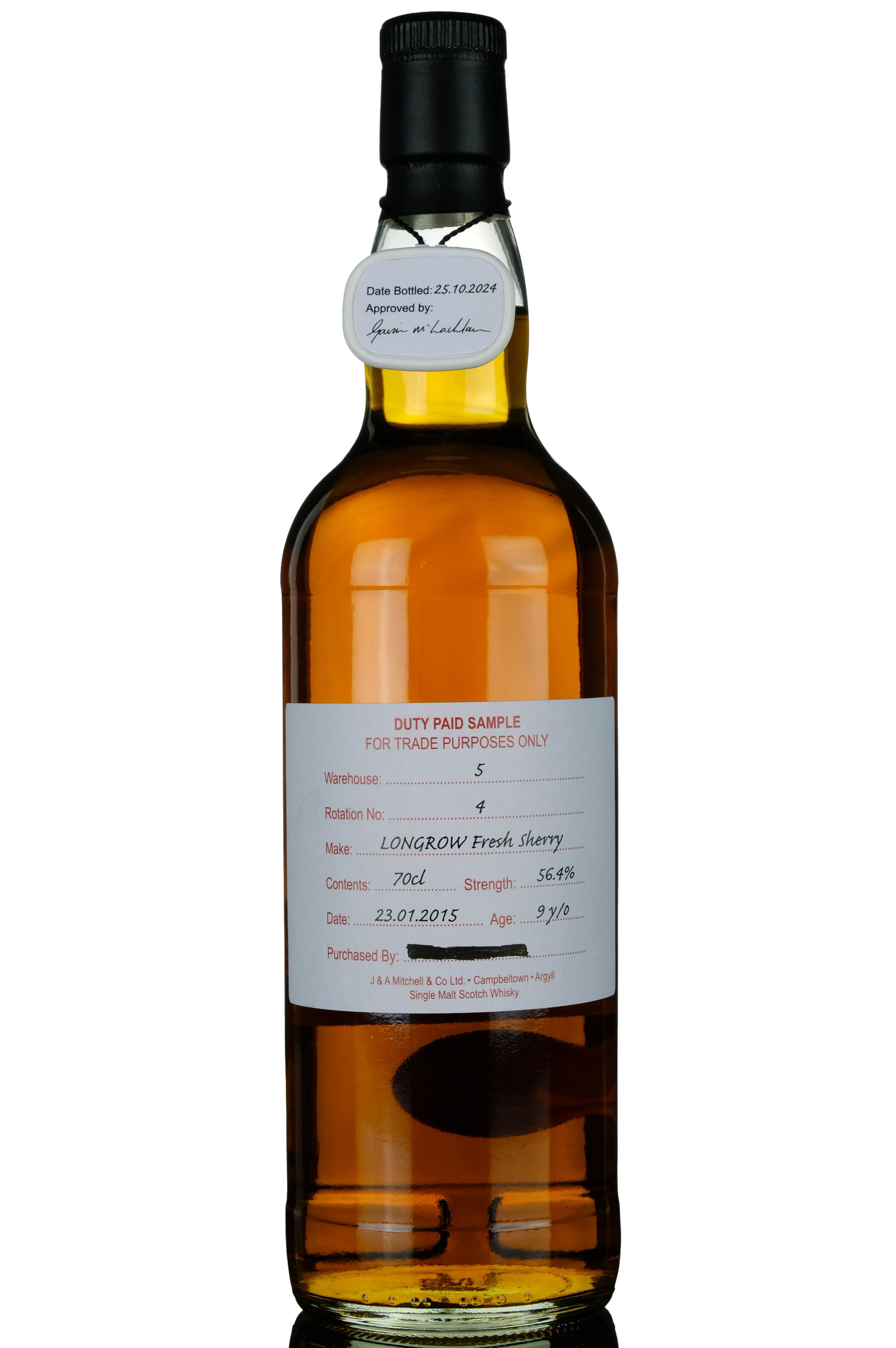 Longrow 2015-2024 - 9 Year Old - Duty Paid Sample