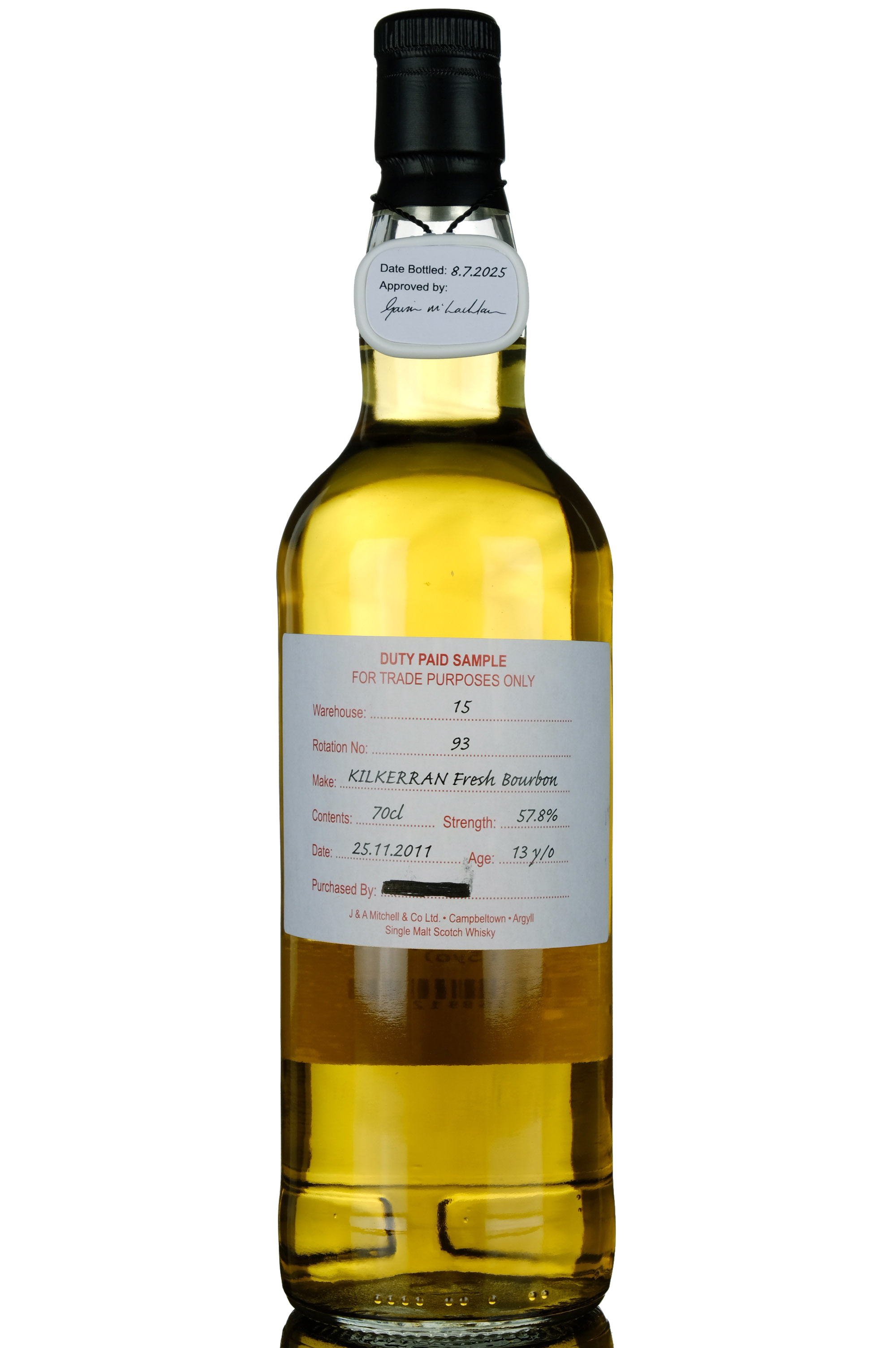 Kilkerran 2011-2025 - 13 Year Old - Duty Paid Sample