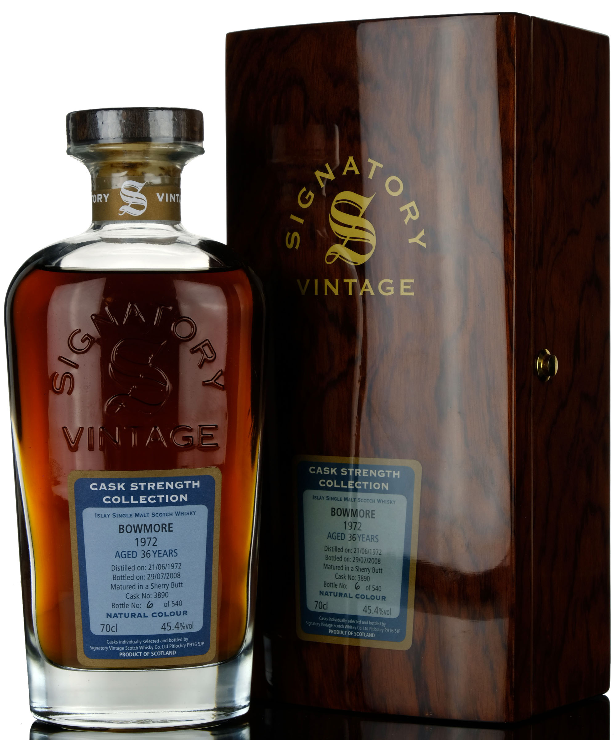 Bowmore 1972-2008 - 36 Year Old - Signatory Vintage - Cask Strength Collection - Single Ca