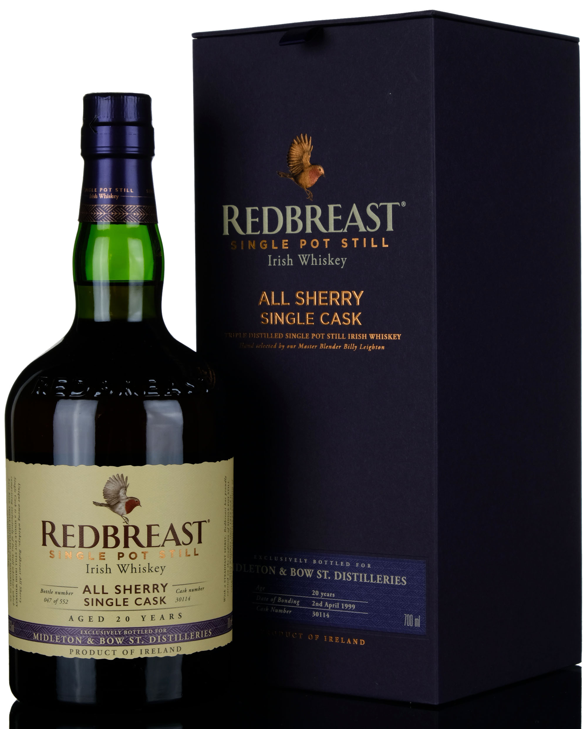 Redbreast 1999-2021 - 20 Year Old - Single Cask 30114 - Midleton & Bow St. Distilleries Ex