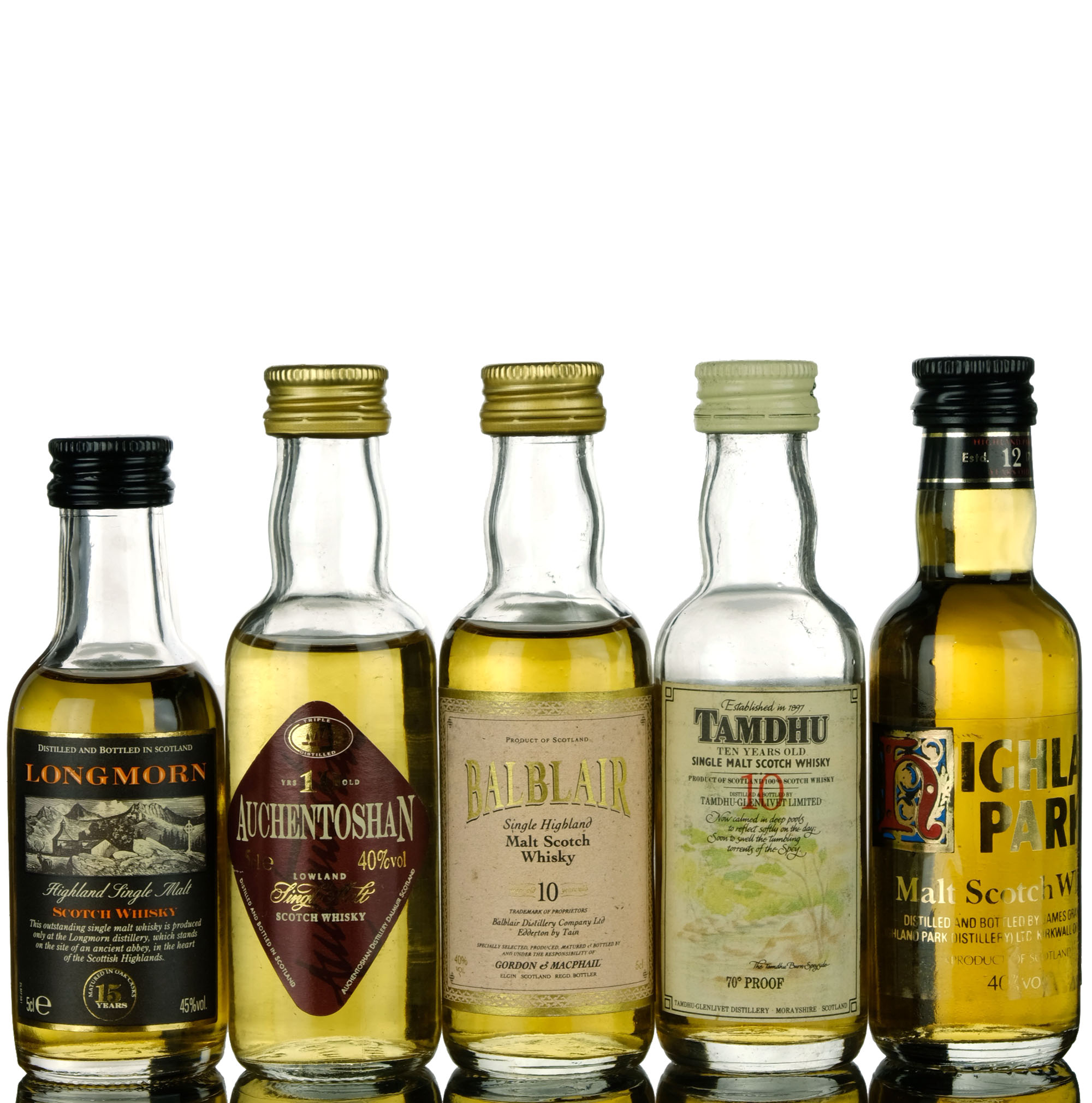 5 x Single Malt Miniatures