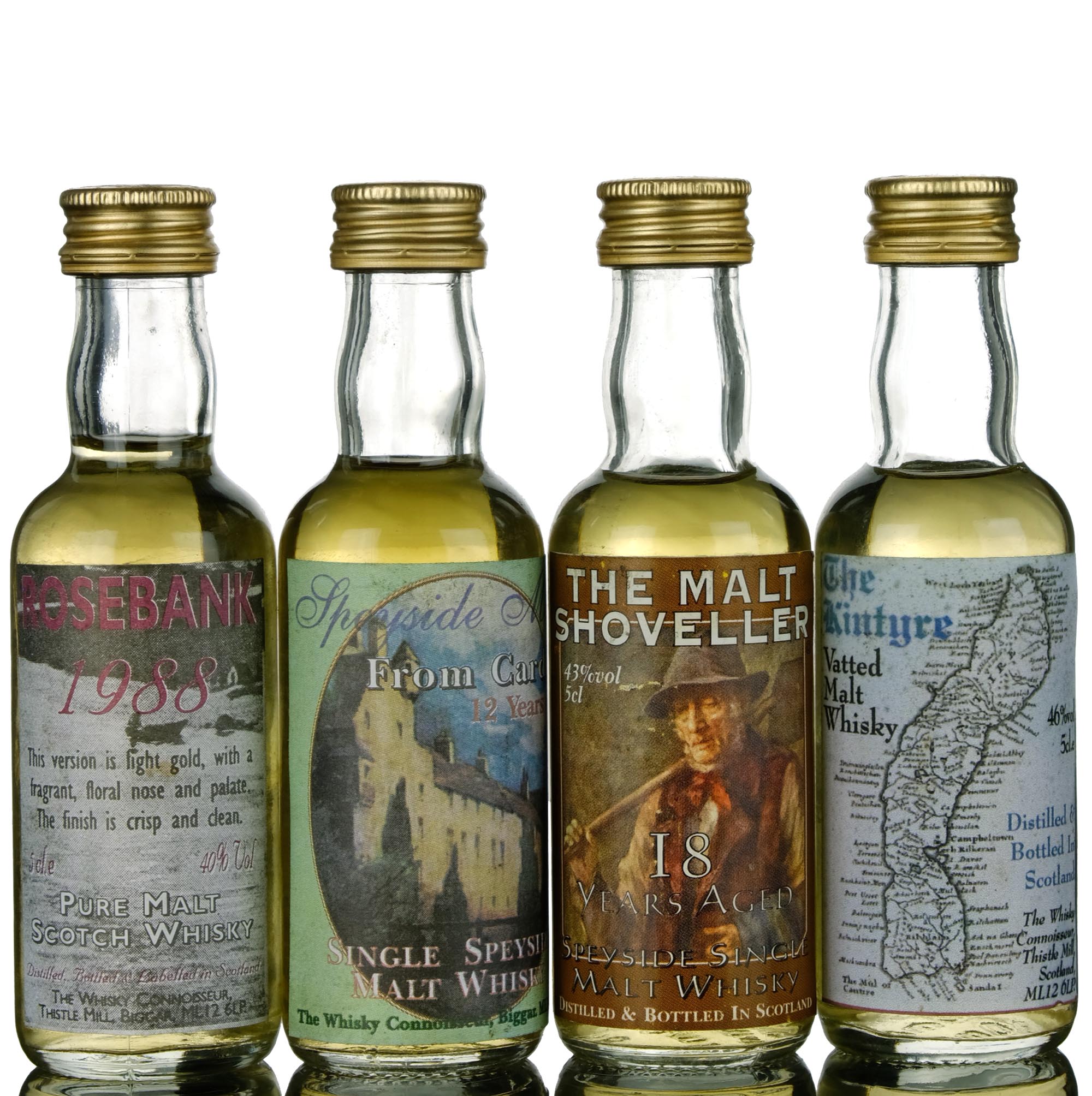 4 x The Whisky Connoisseur Miniatures