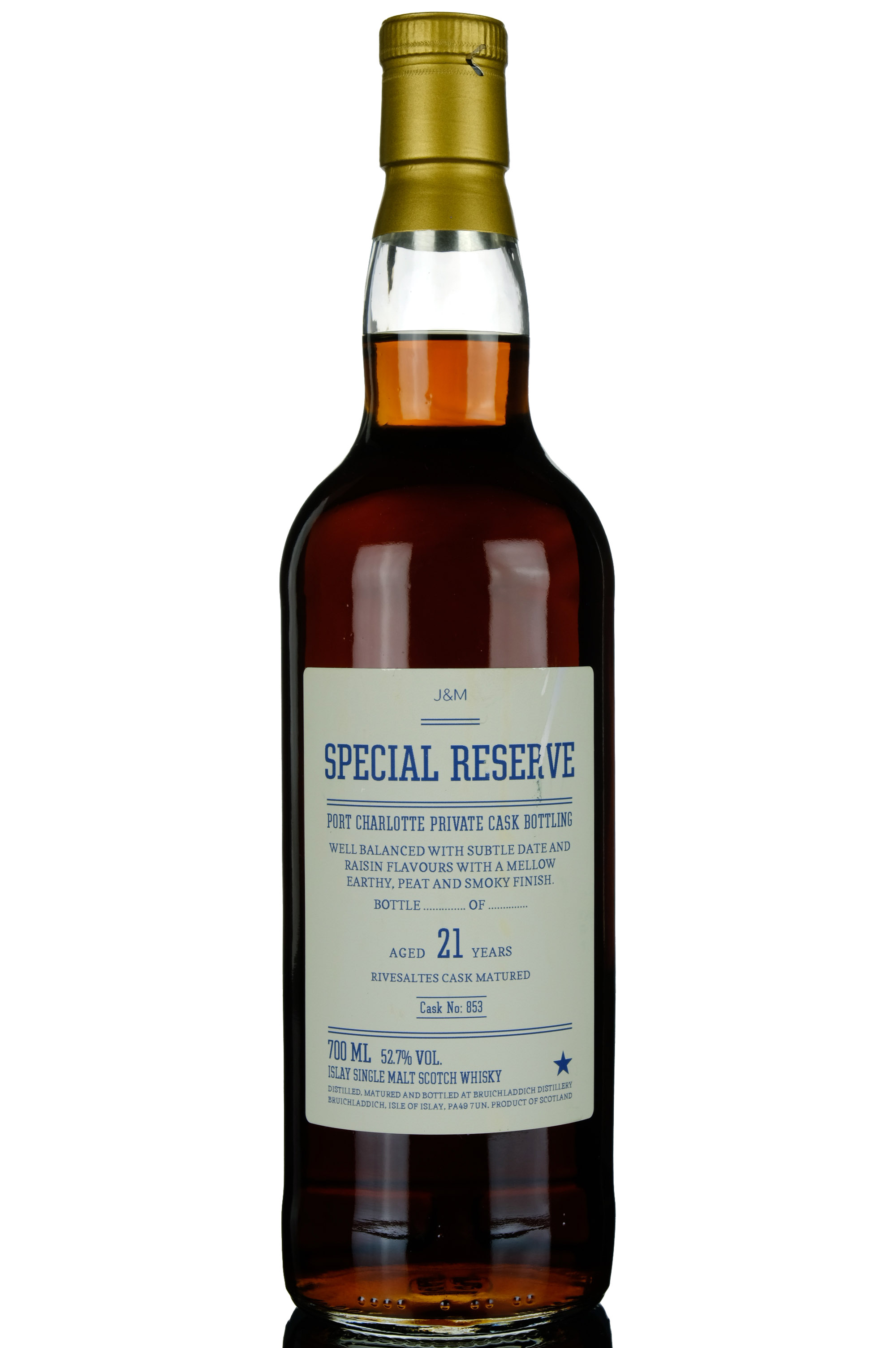 Port Charlotte 21 Year Old - Private Bottling - Single Cask 853
