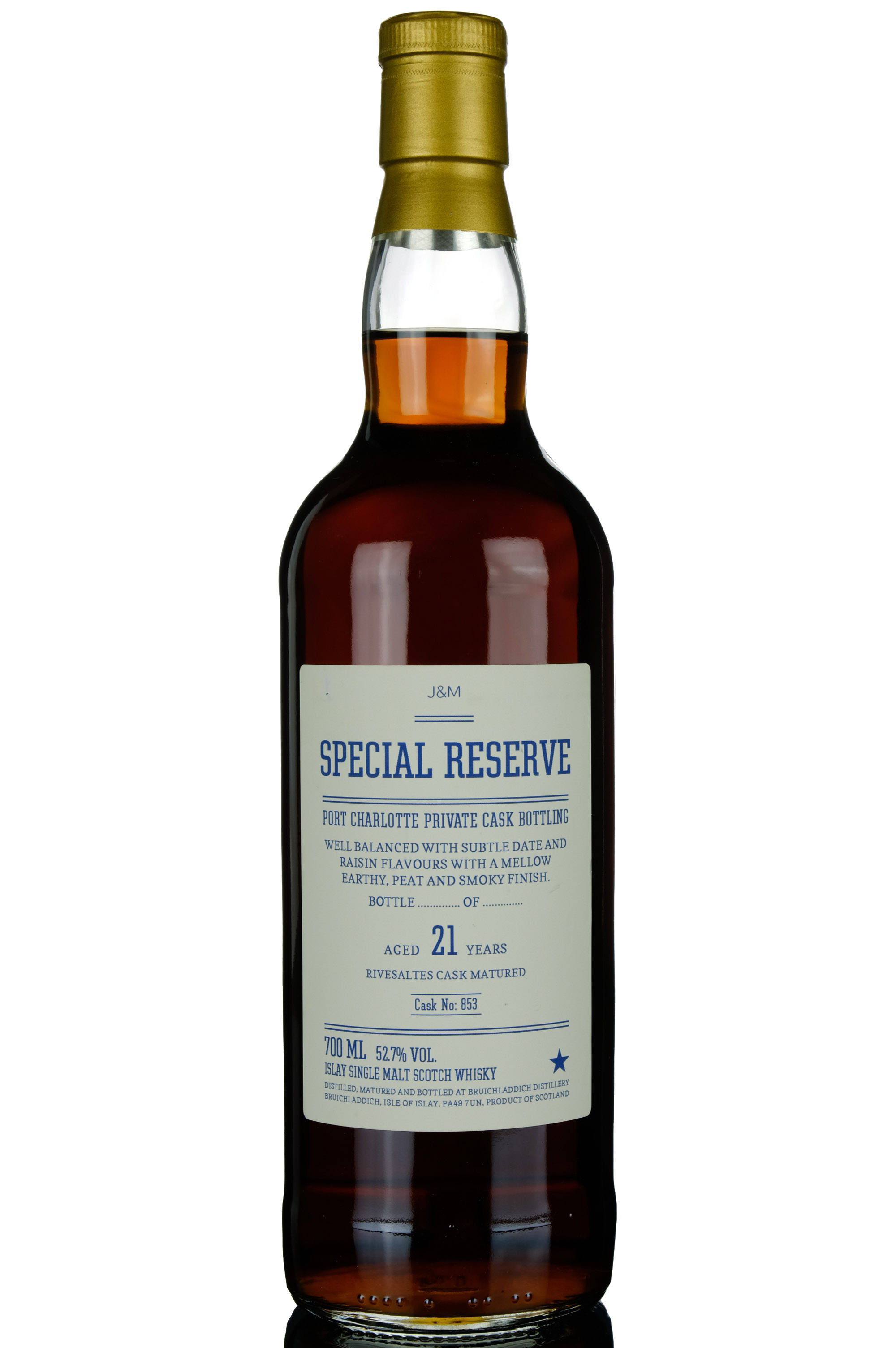 Port Charlotte 21 Year Old - Private Bottling - Single Cask 853