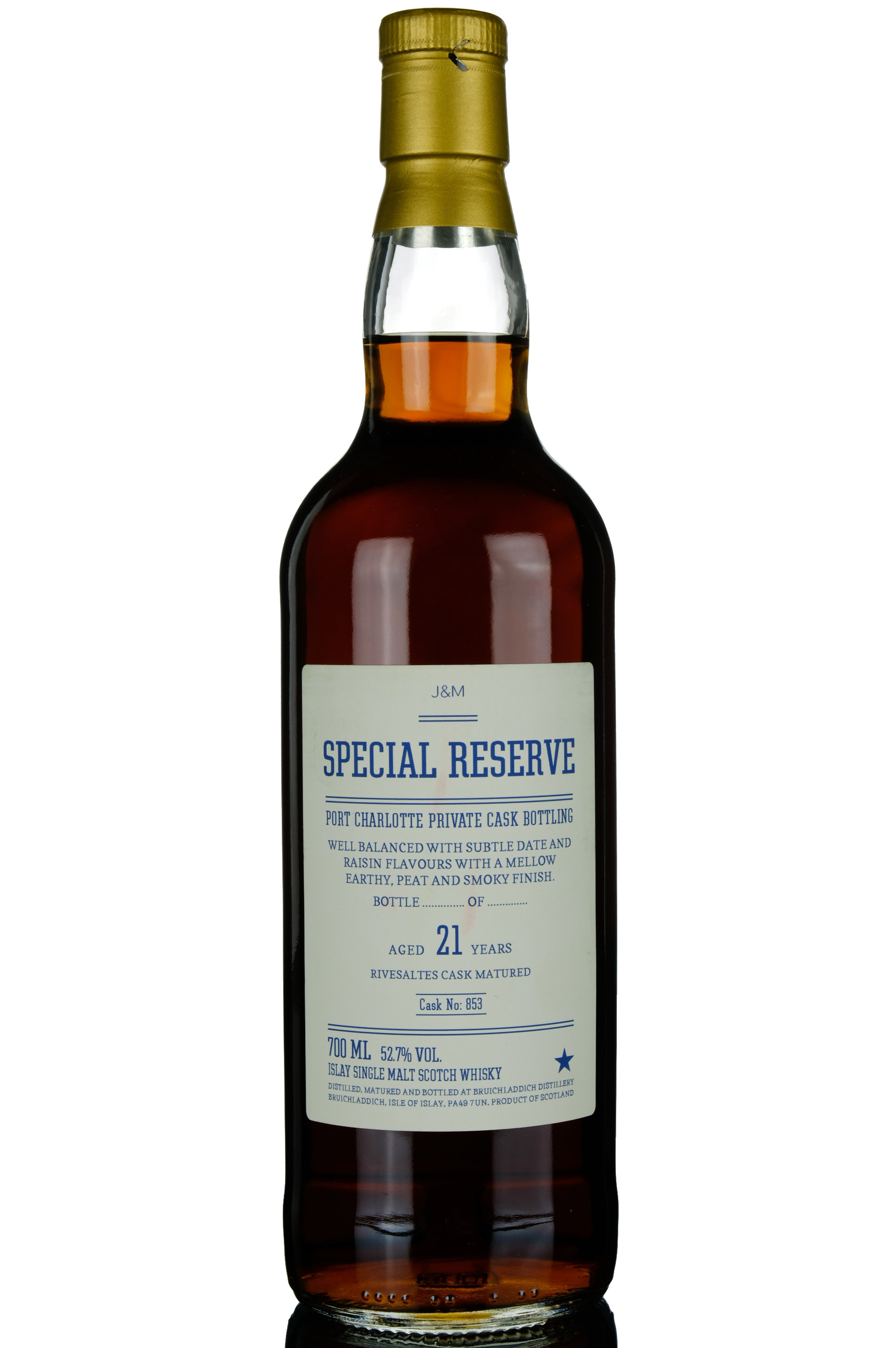 Port Charlotte 21 Year Old - Private Bottling - Single Cask 853