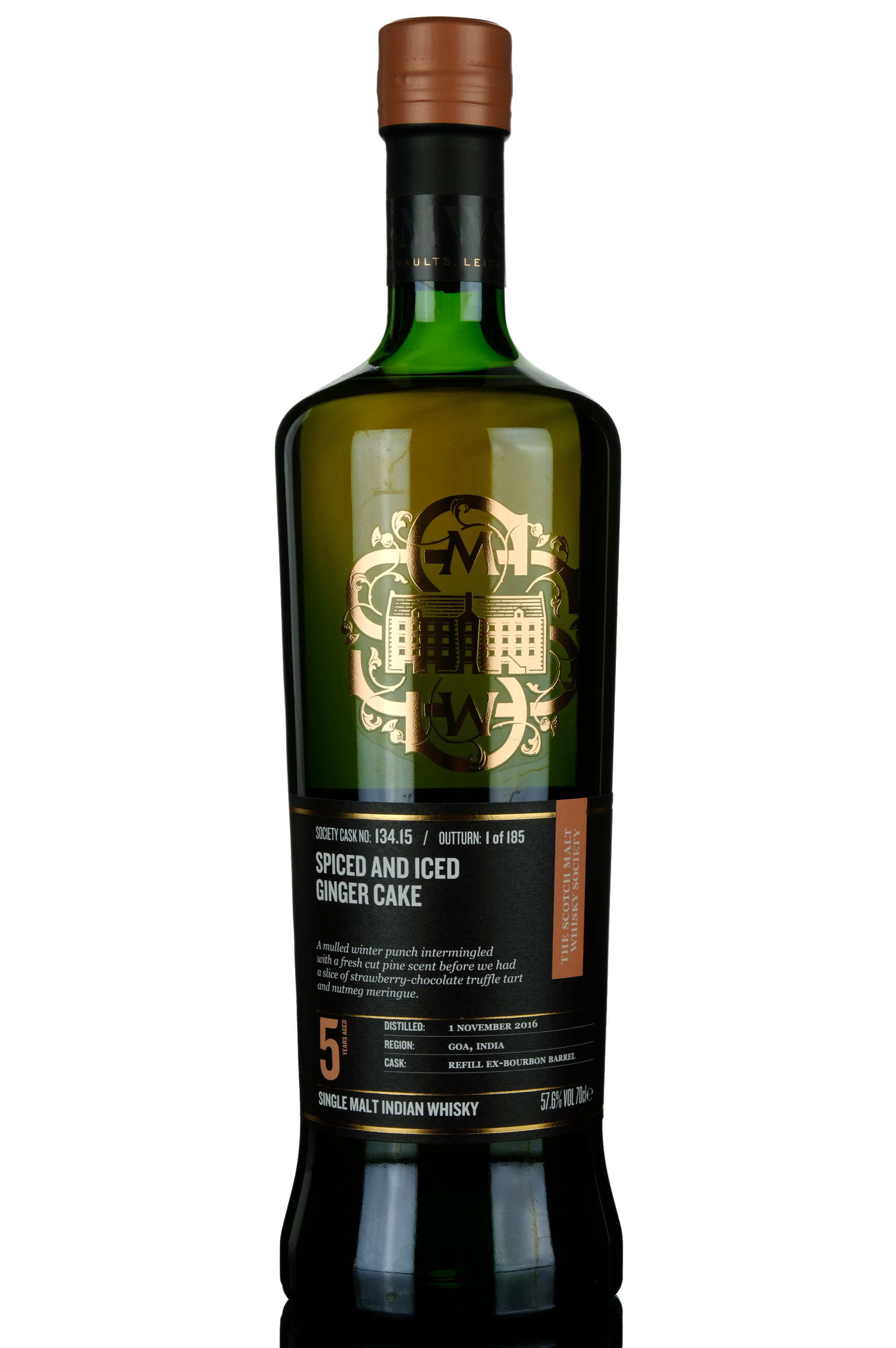 Paul John 2016 - 5 Year Old - SMWS 134.15 - Spiced & Iced Ginger Cask