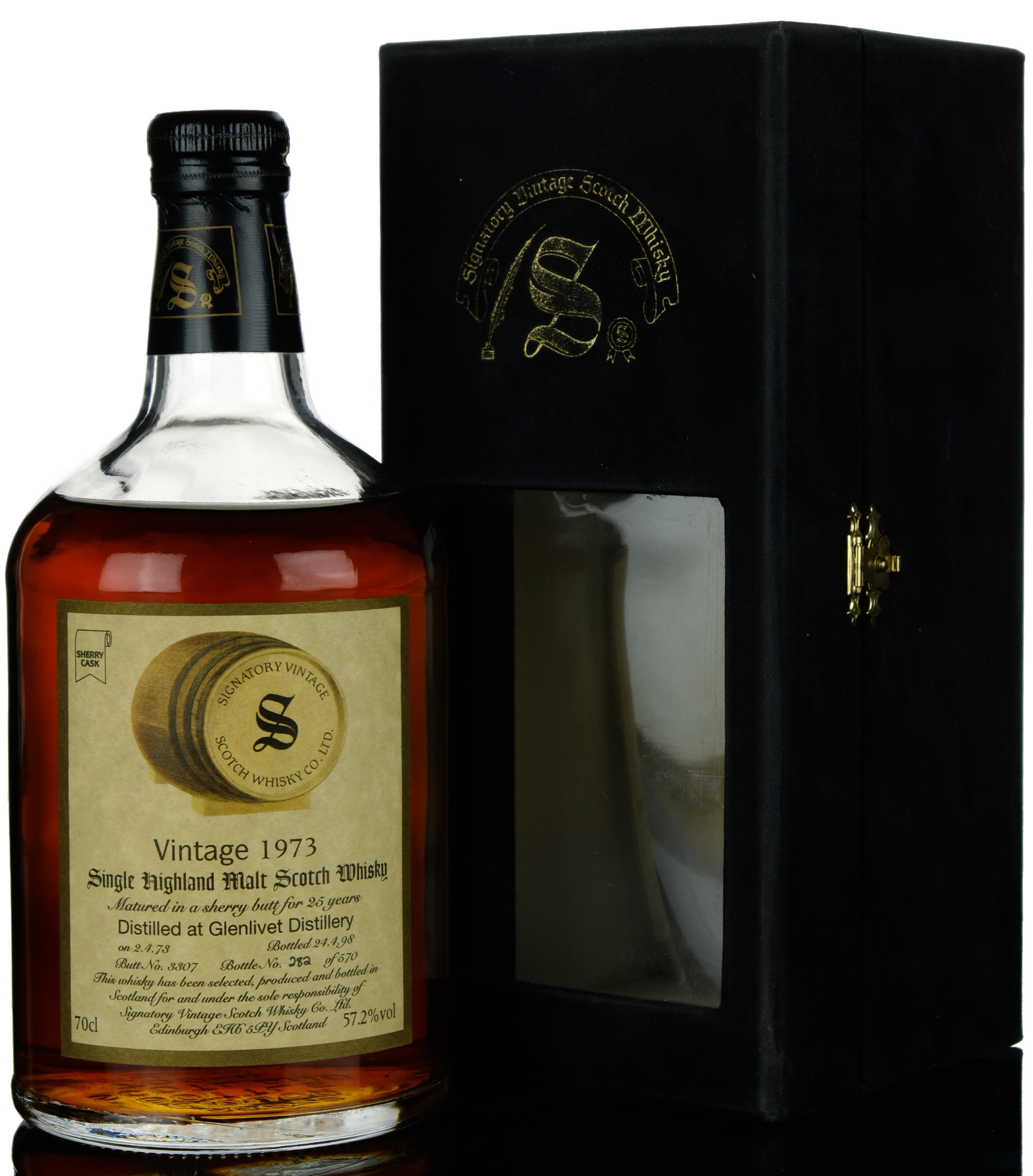 Glenlivet 1973-1998 - 25 Year Old - Signatory Vintage - Single Cask 3307