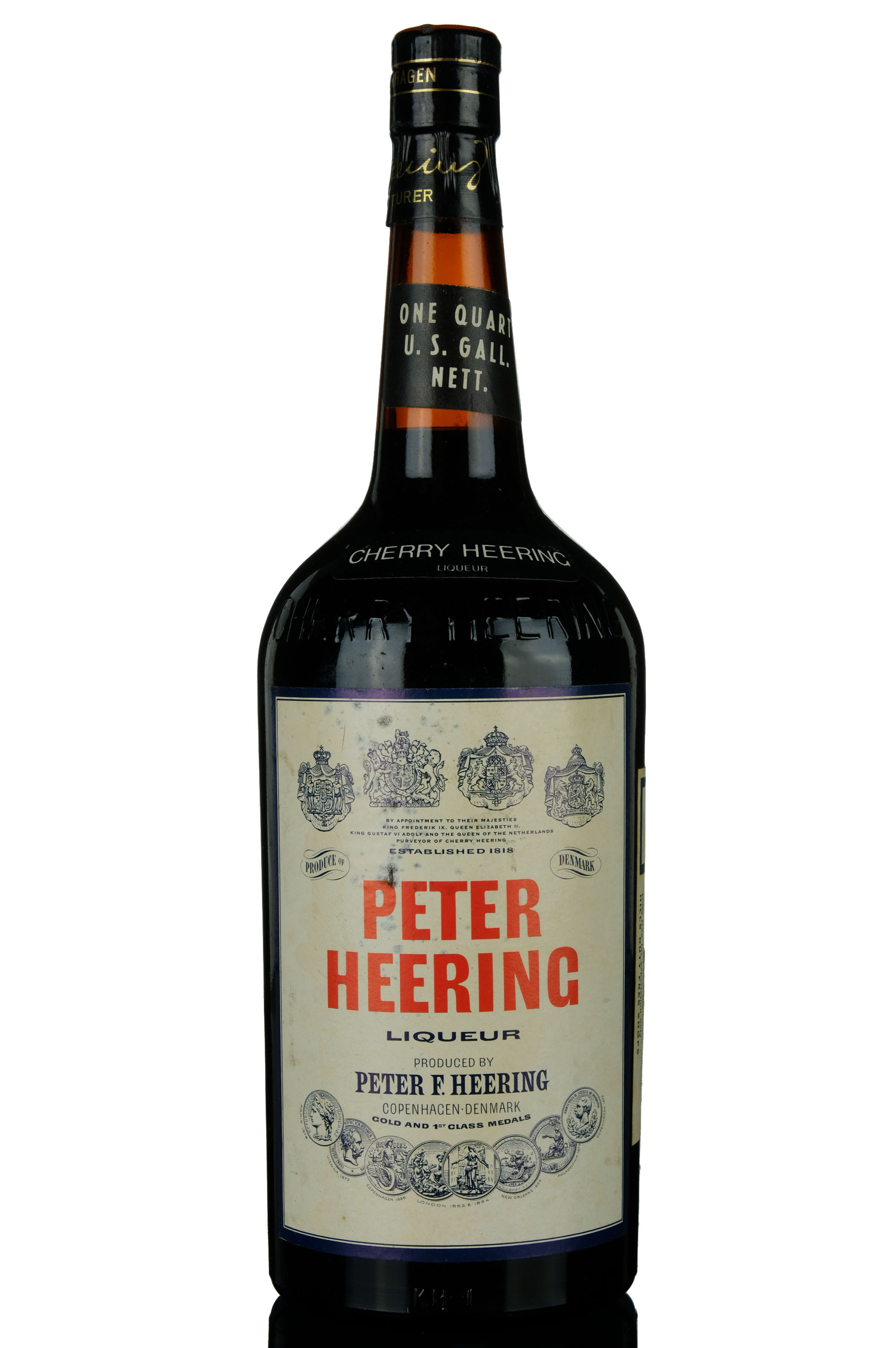 Peter Heering Cherry Liqueur  1970s  1 Quart