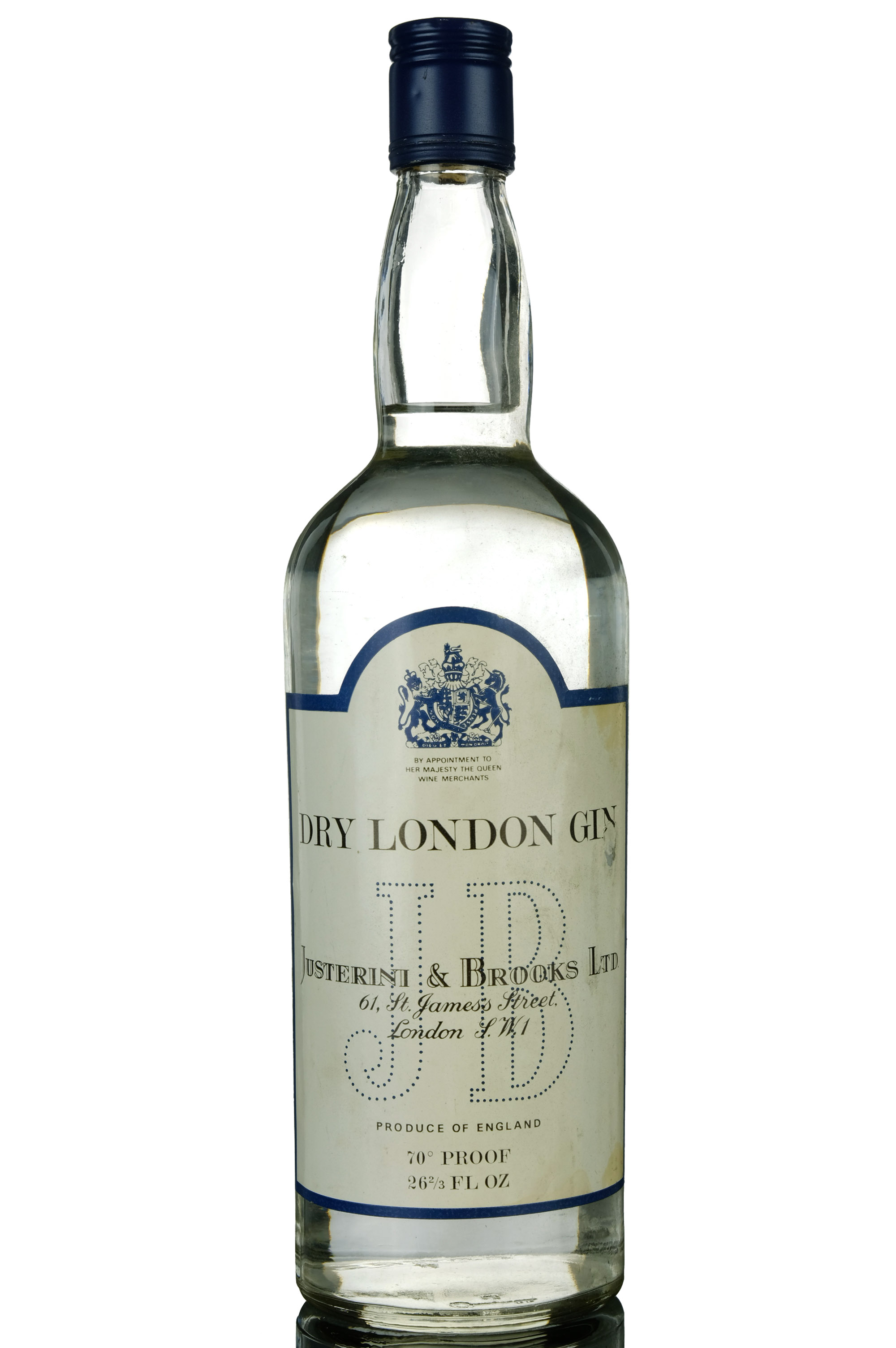 Jb Dry London Gin 1970s