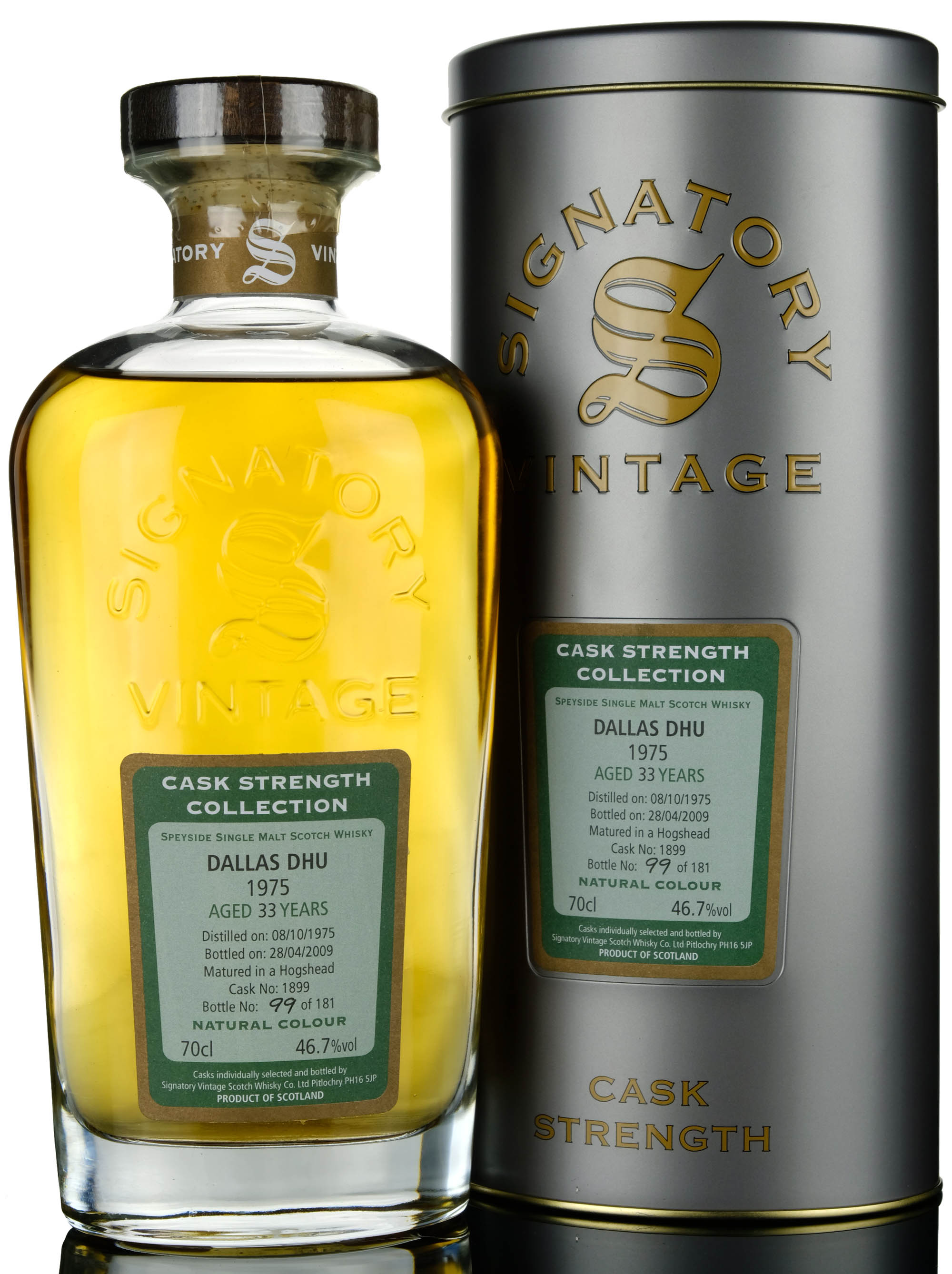 Dallas Dhu 1975-2009 - 33 Year Old - Signatory Vintage - Cask Strength Collection - Single