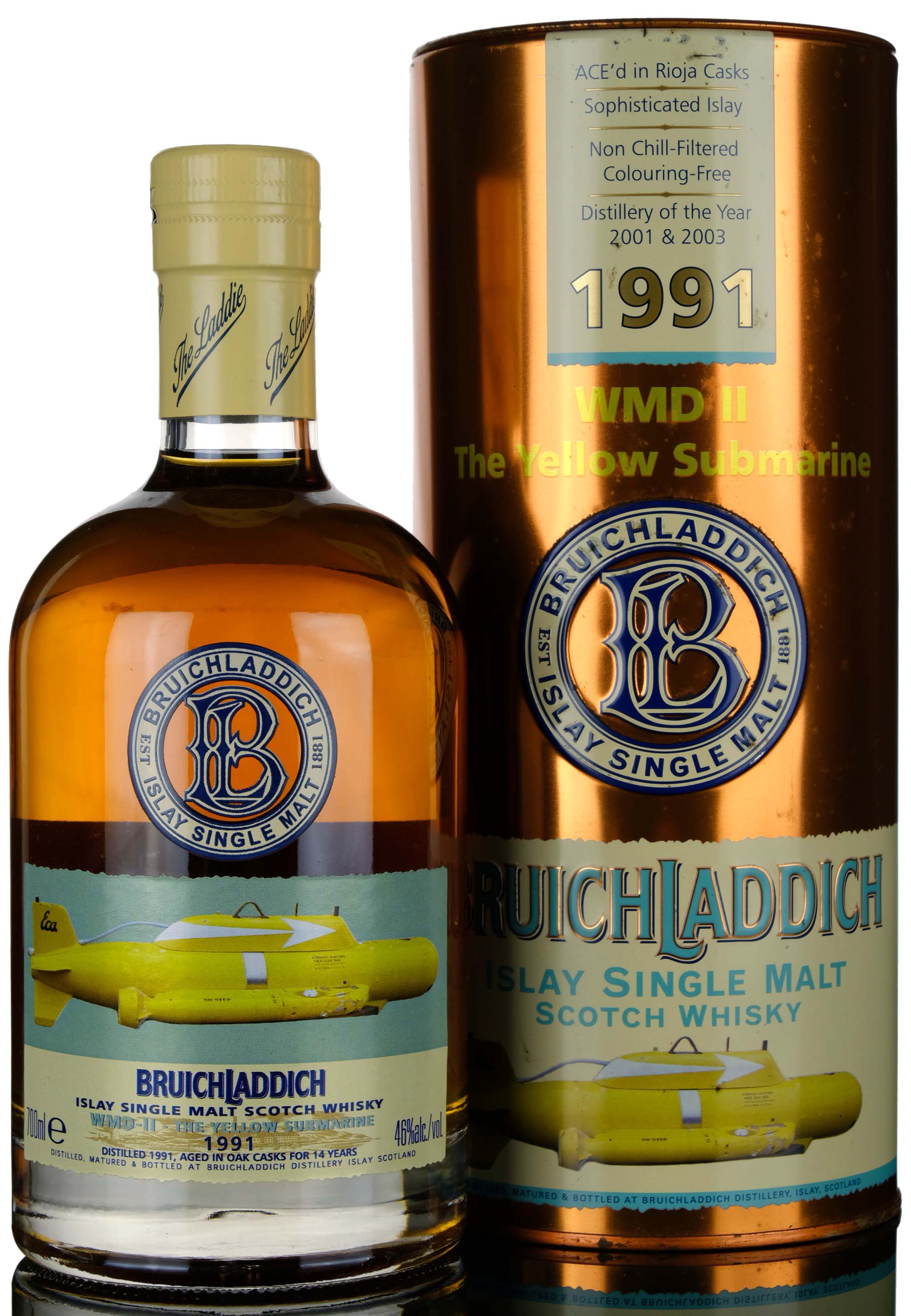 Bruichladdich 1991-2008 - 14 Year Old - WMD II - The Yellow Submarine