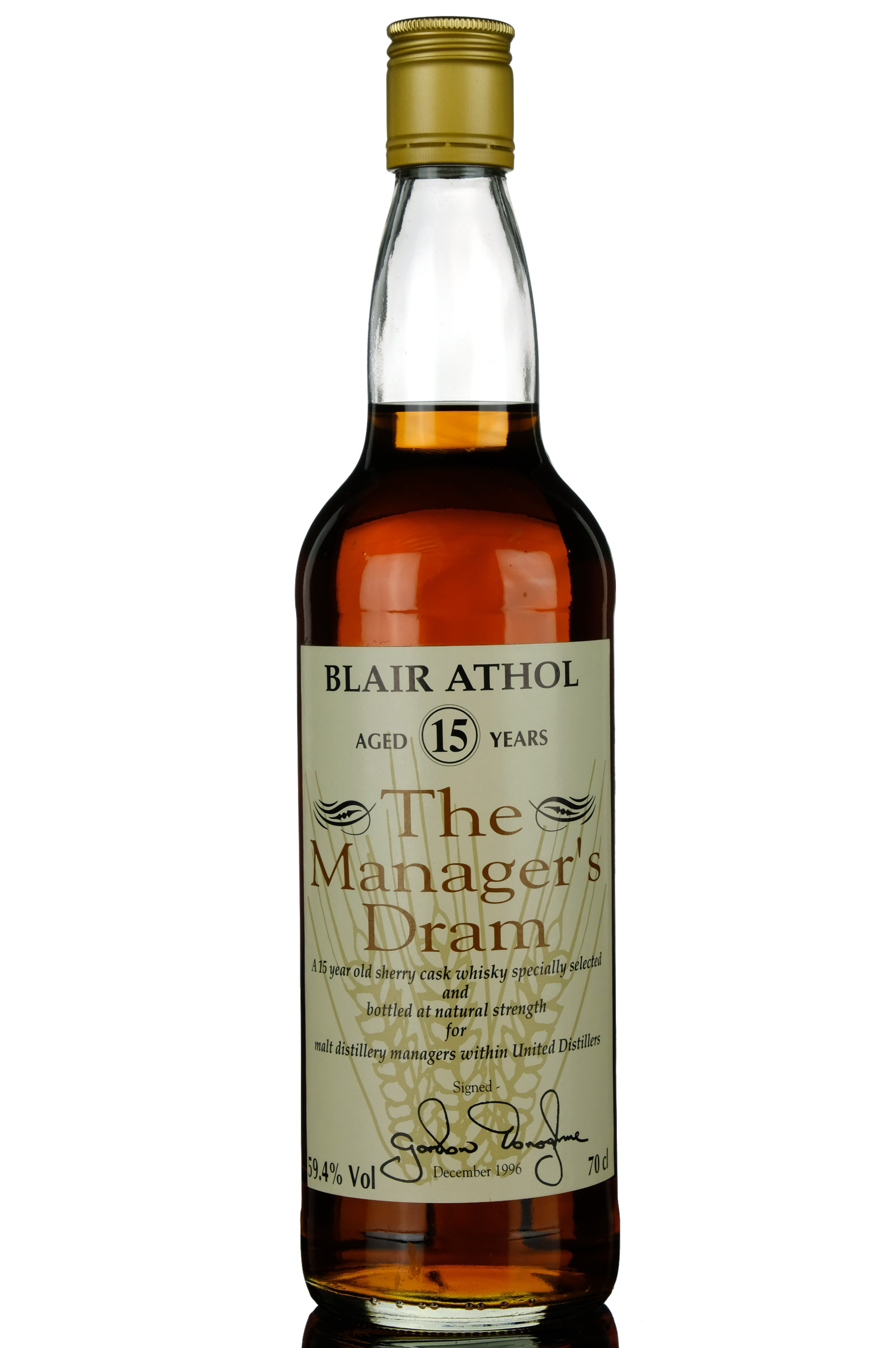 Blair Athol 15 Year Old - Managers Dram 1996