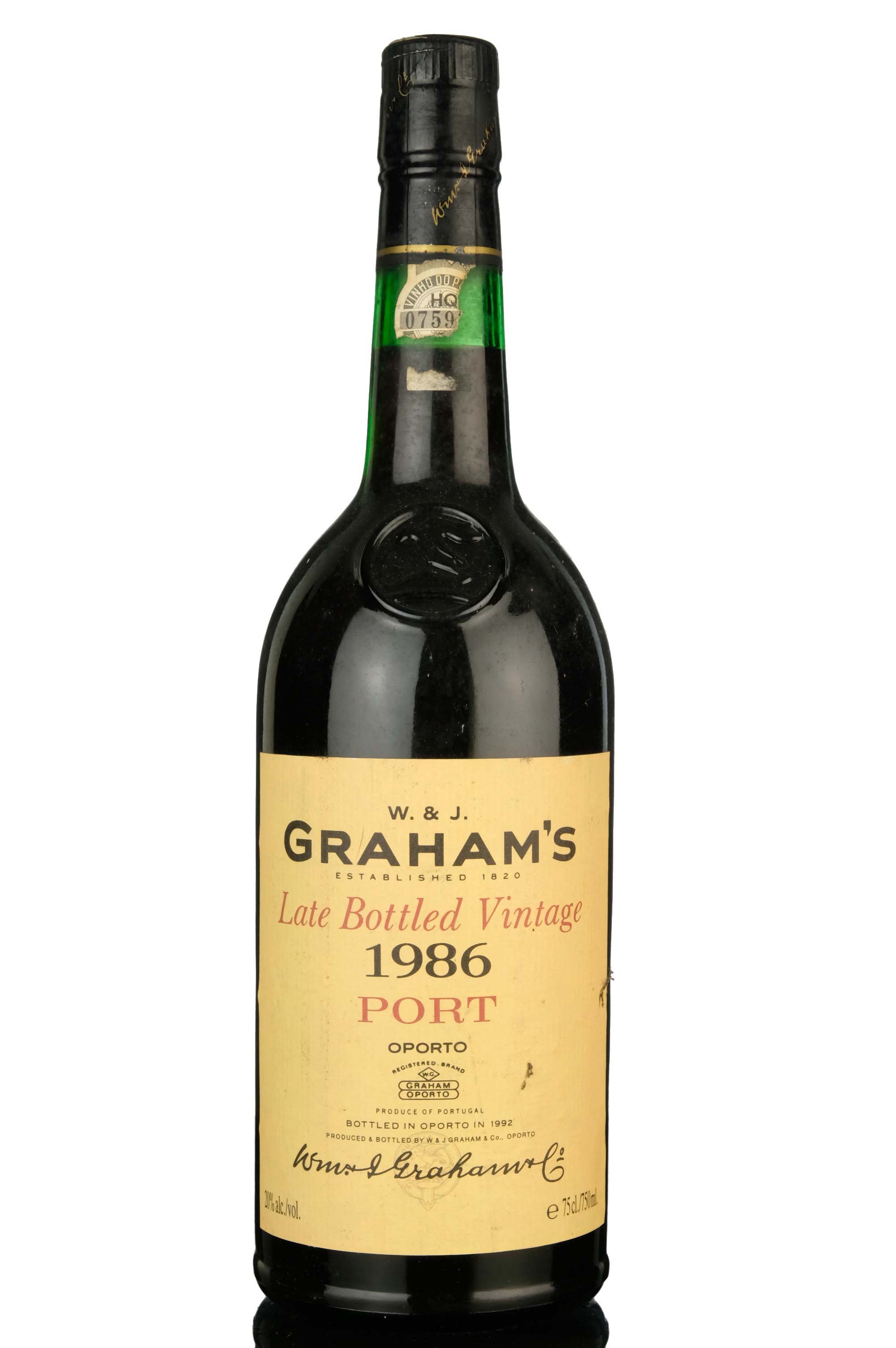 Grahams 1986 Vintage Port Bottled 1992