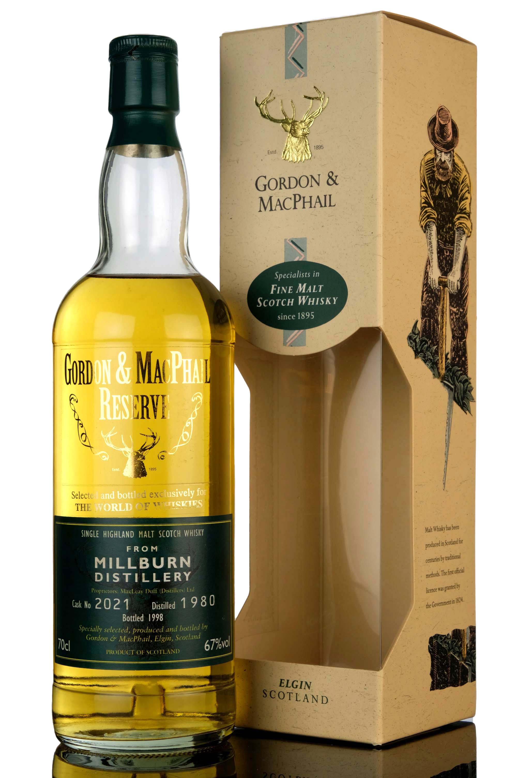 Millburn 1980-1998 - Gordon & MacPhail Reserve - Single Cask 2021 - World Of Whiskies Excl