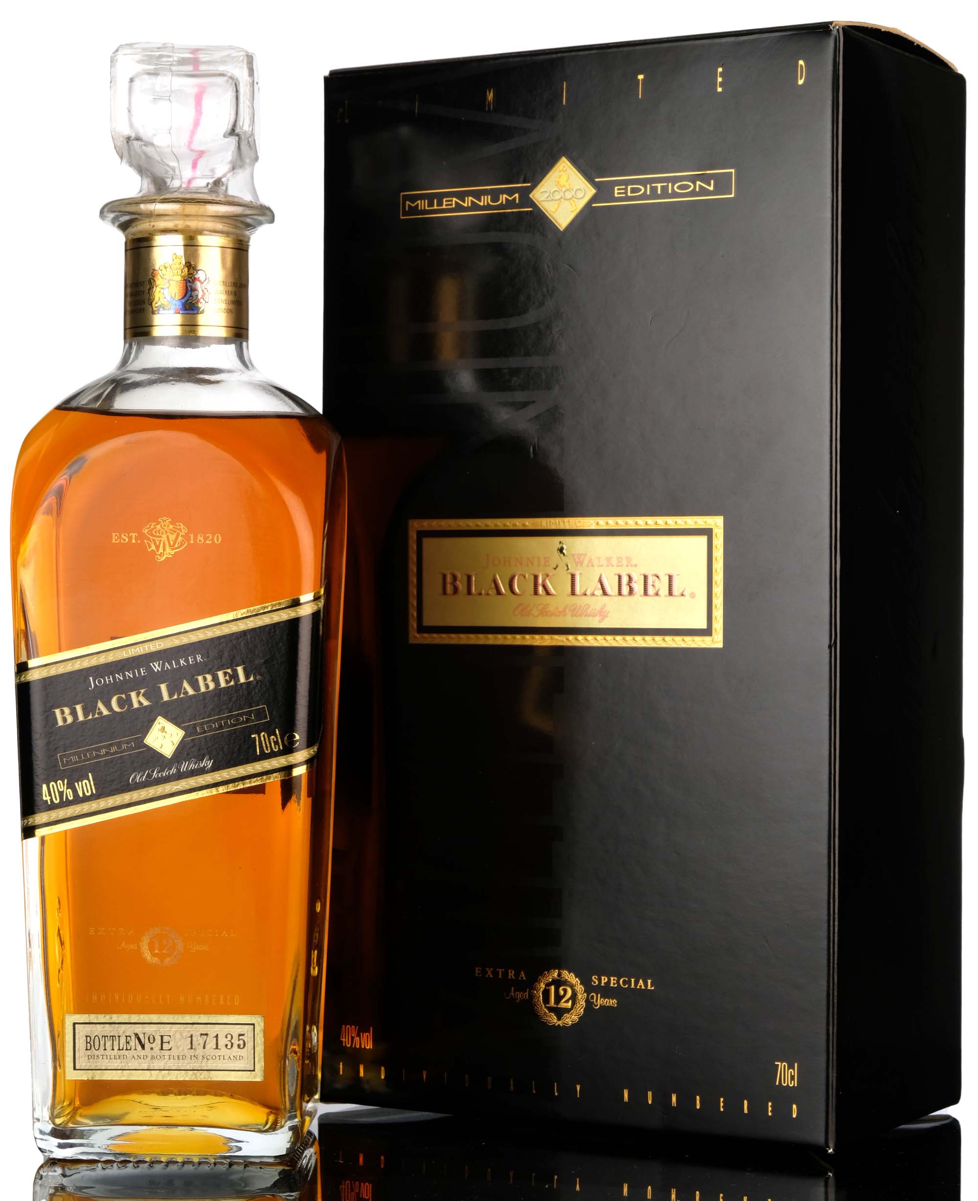 Johnnie Walker 12 Year Old - Black Label - Millennium Edition 2000