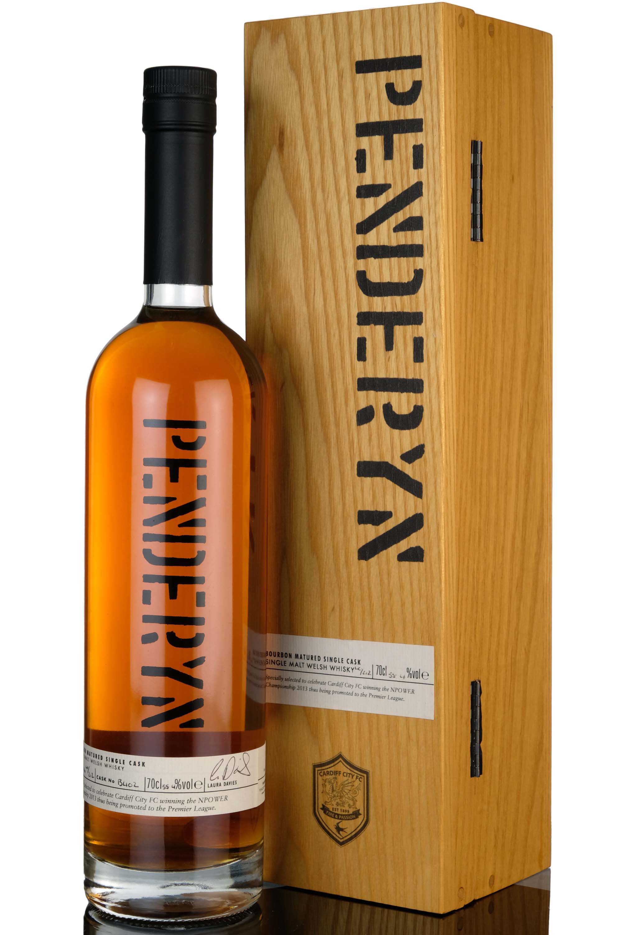 Penderyn Bourbon - Single Cask B402 - Cardiff City FC NPower Championship 2013