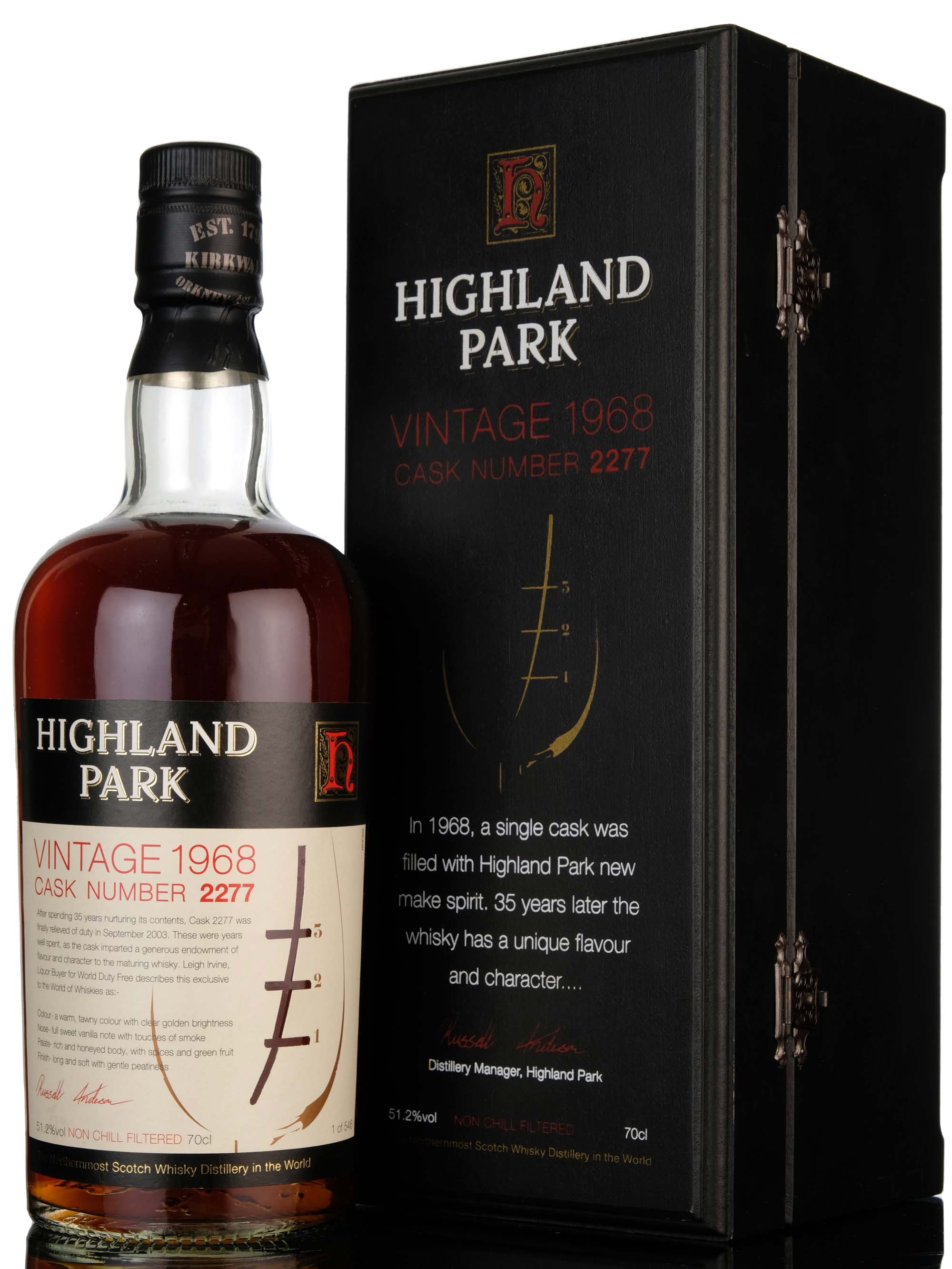 Highland Park 19682003  35 Year Old  Single Cask 2277  World Of Whiskies Exclusive