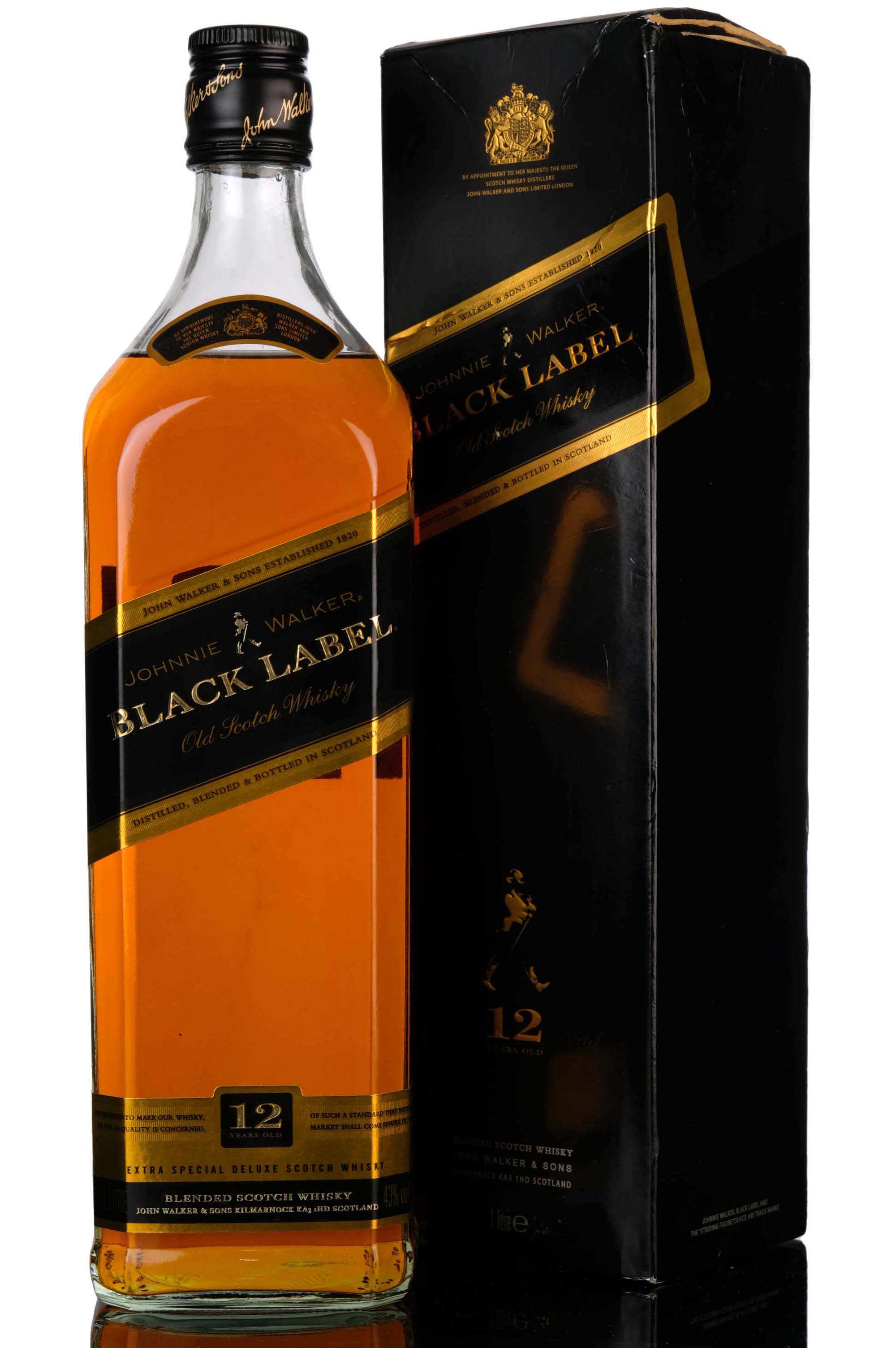Johnnie Walker 12 Year Old - Black Label - 1 Litre