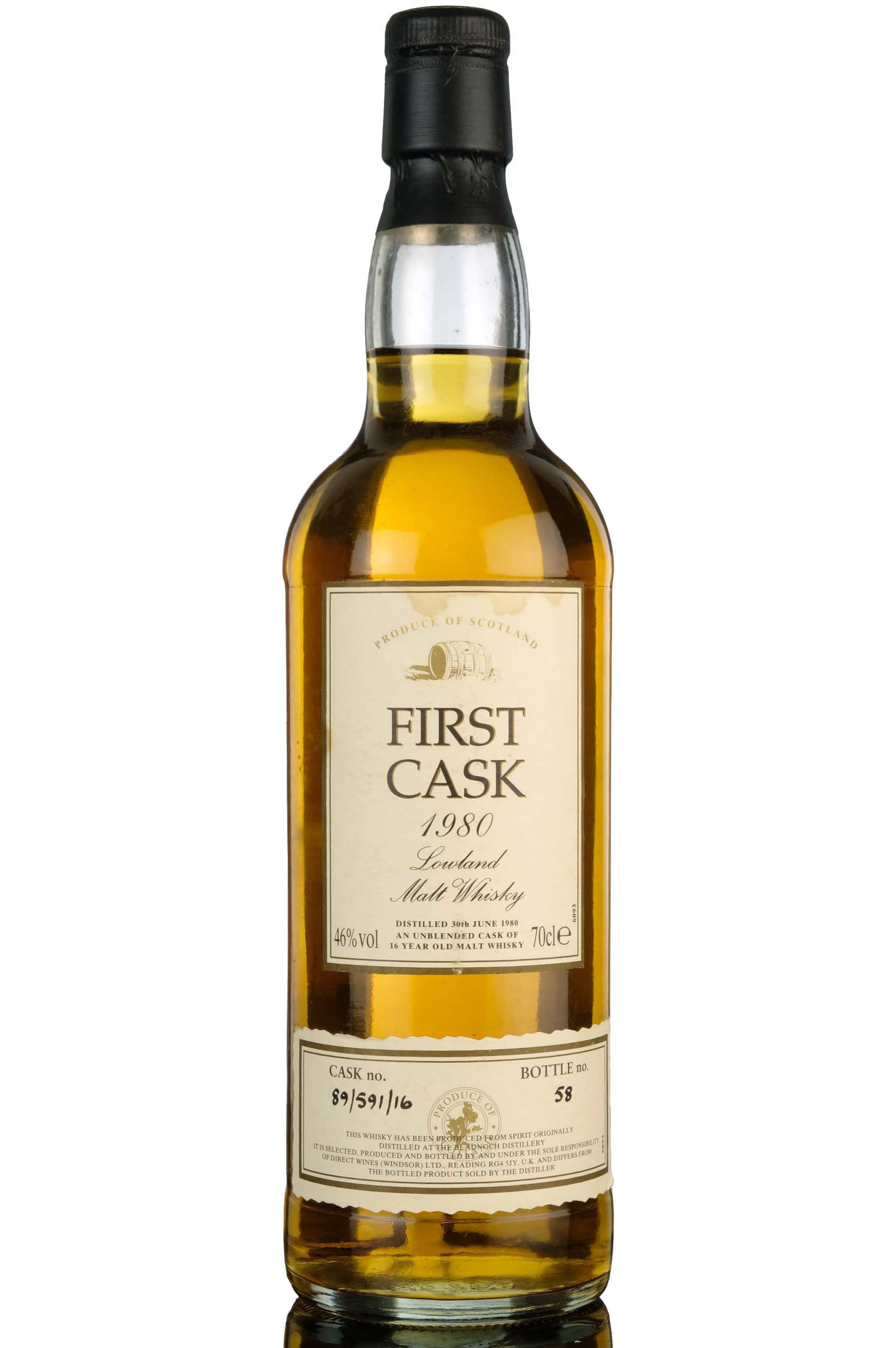 Bladnoch 1980 - 16 Year Old - First Cask - Single Cask 89/591/16