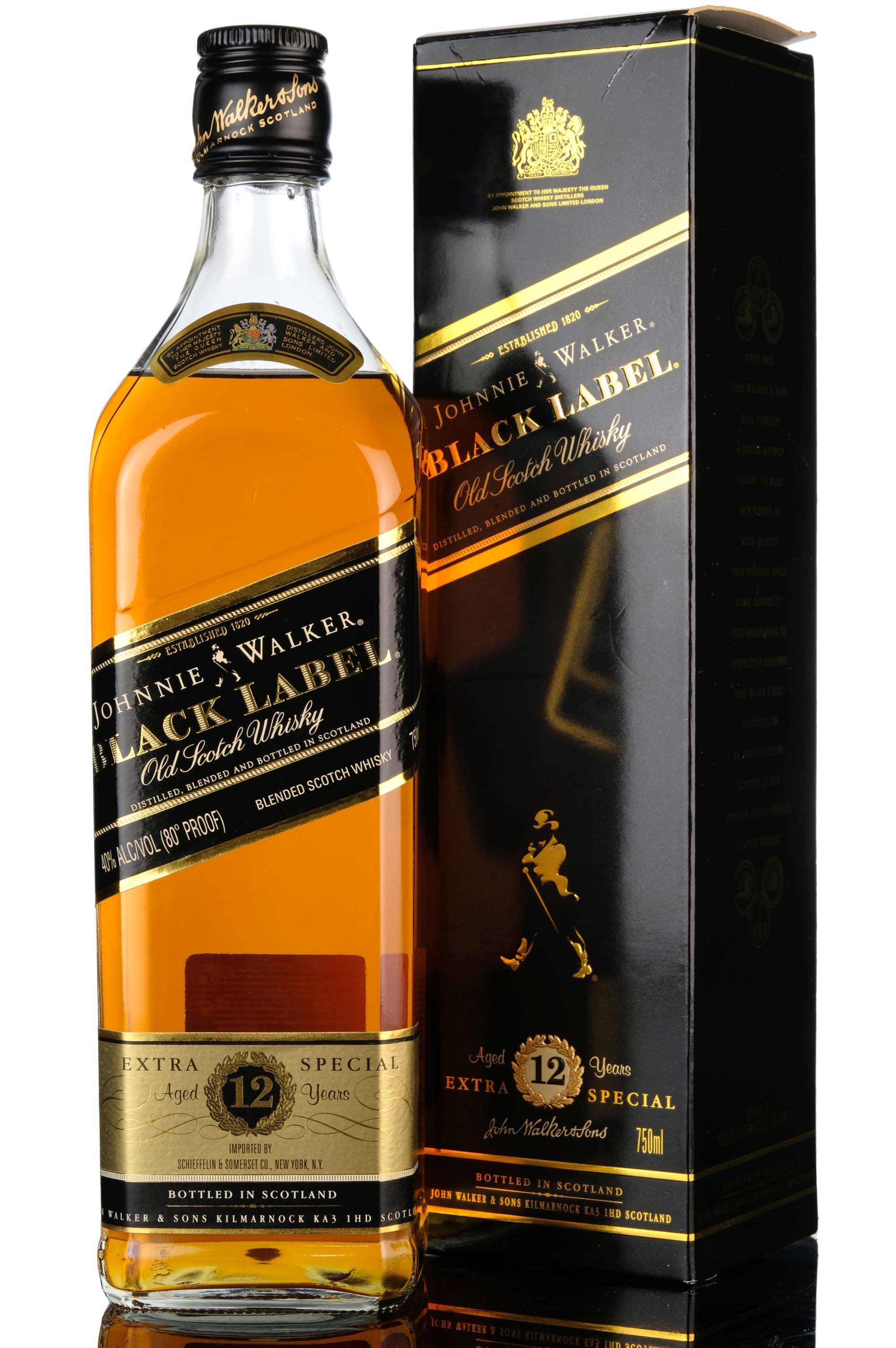 Johnnie Walker 12 Year Old - Black Label - Extra Special - 1990s