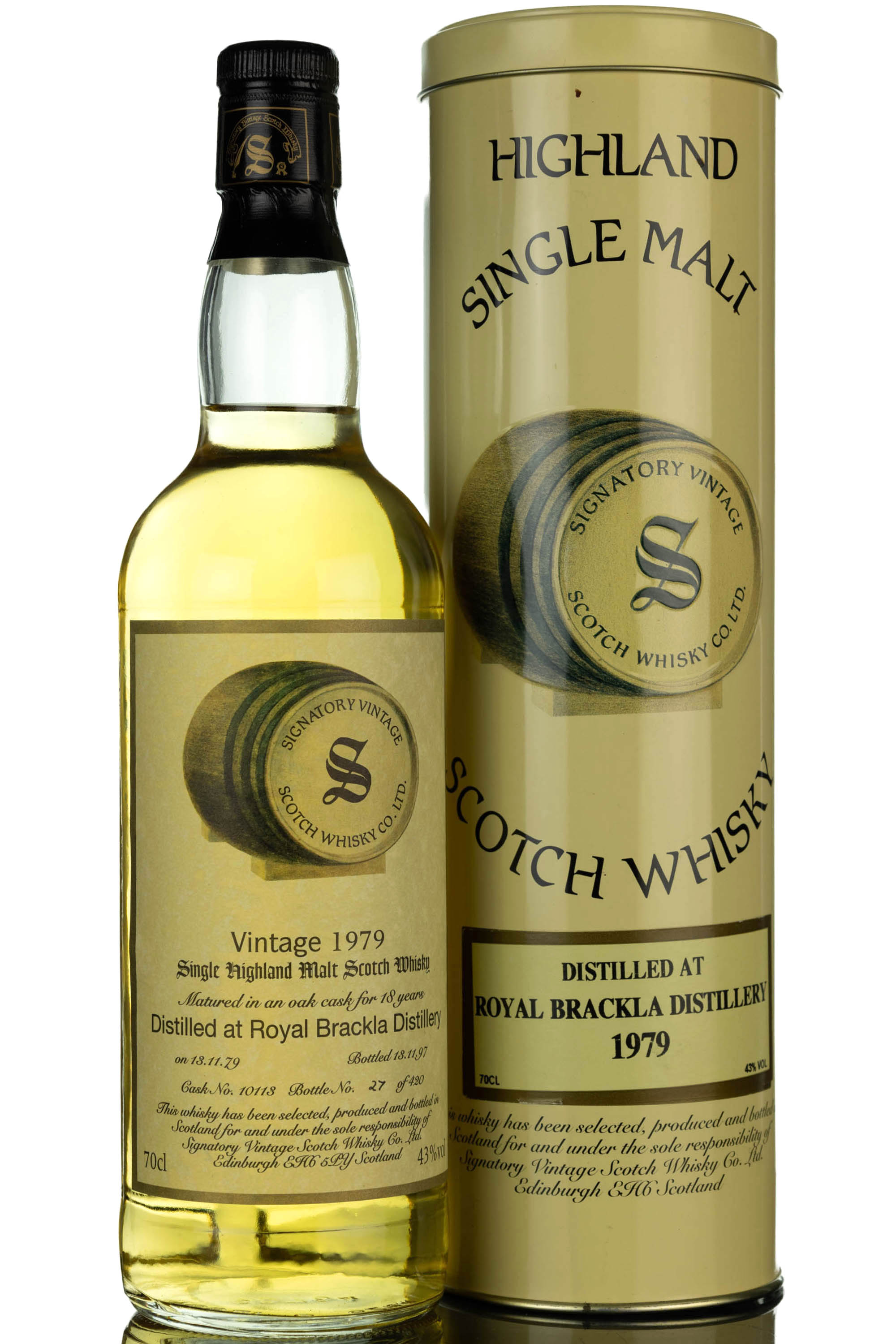 Royal Brackla 1979-1997 - 18 Year Old - Signatory Vintage - Single Cask 10113