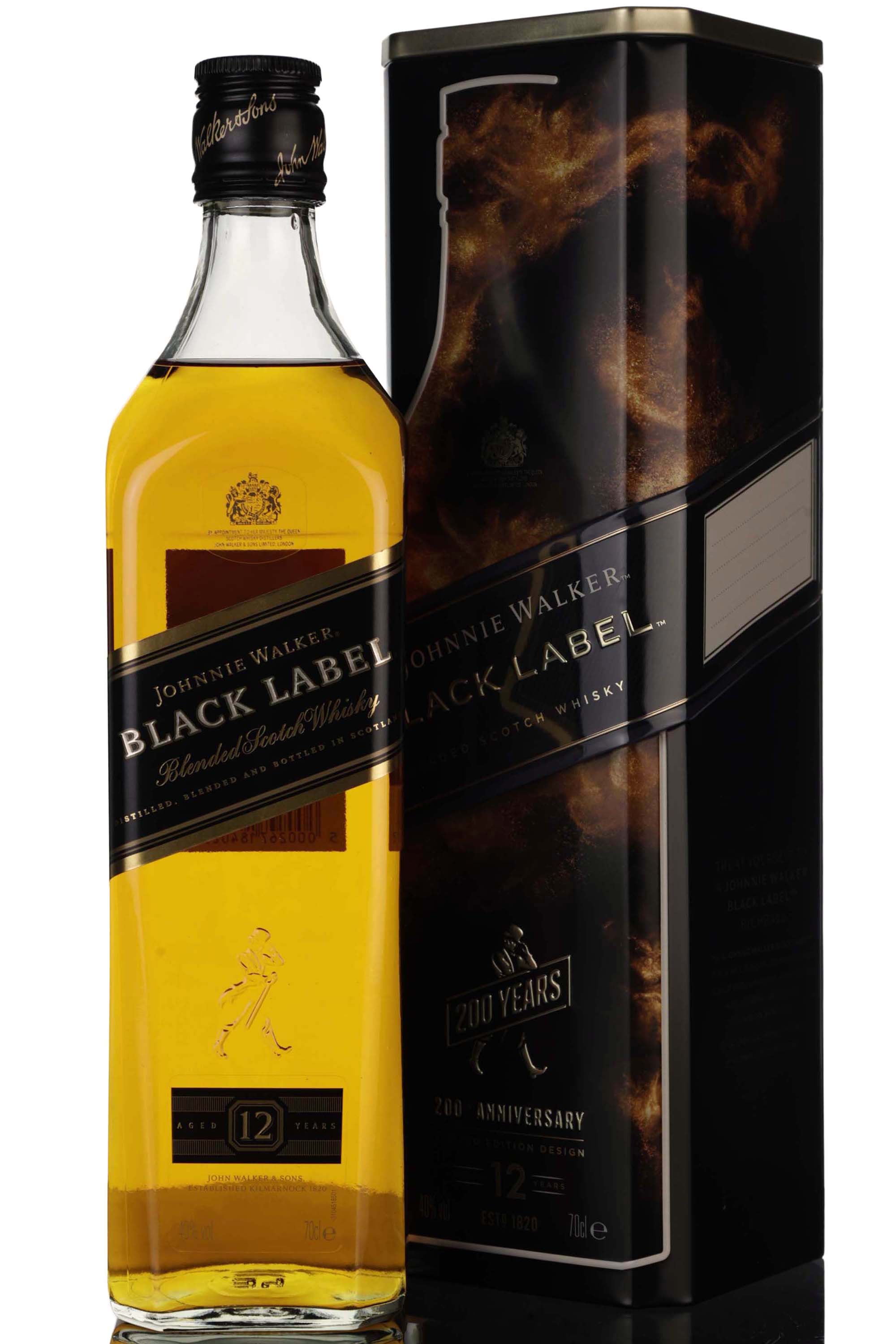 Johnnie Walker 12 Year Old - Black Label - 200th Anniversary Limited Edition Design
