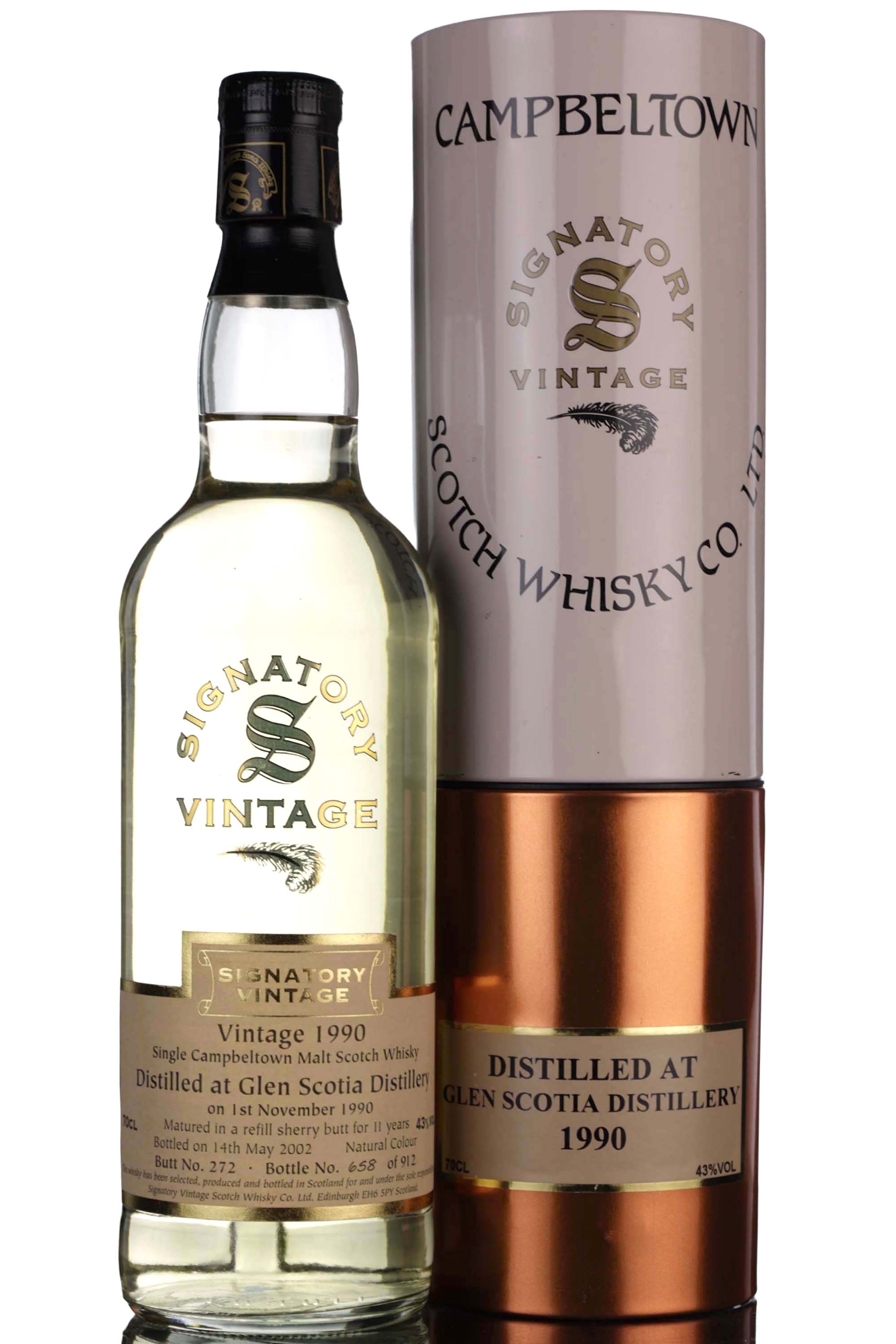 Glen Scotia 1990-2002 - 11 Year Old - Signatory Vintage - Single Cask 272