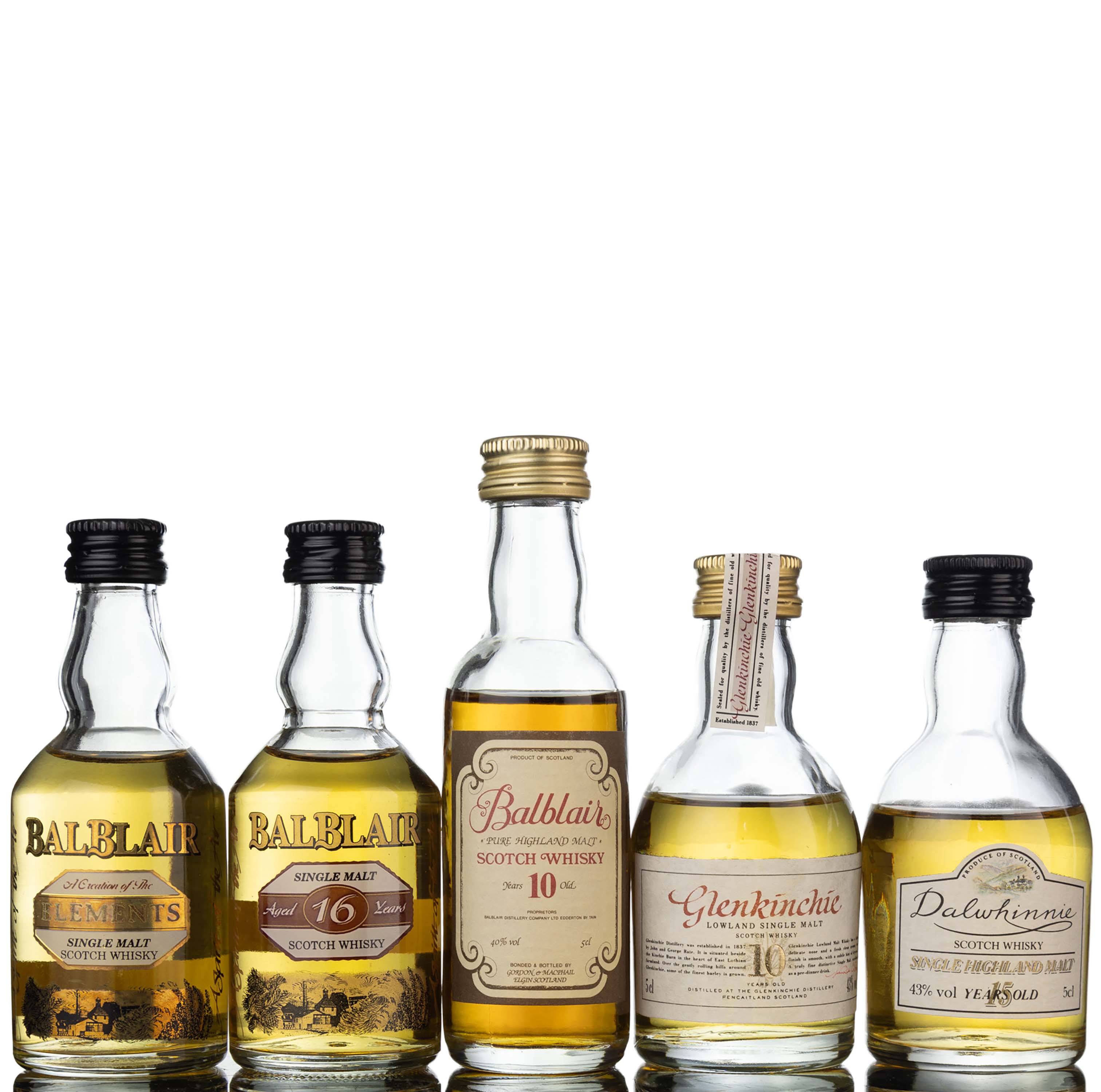 5 x Single Malt Miniatures