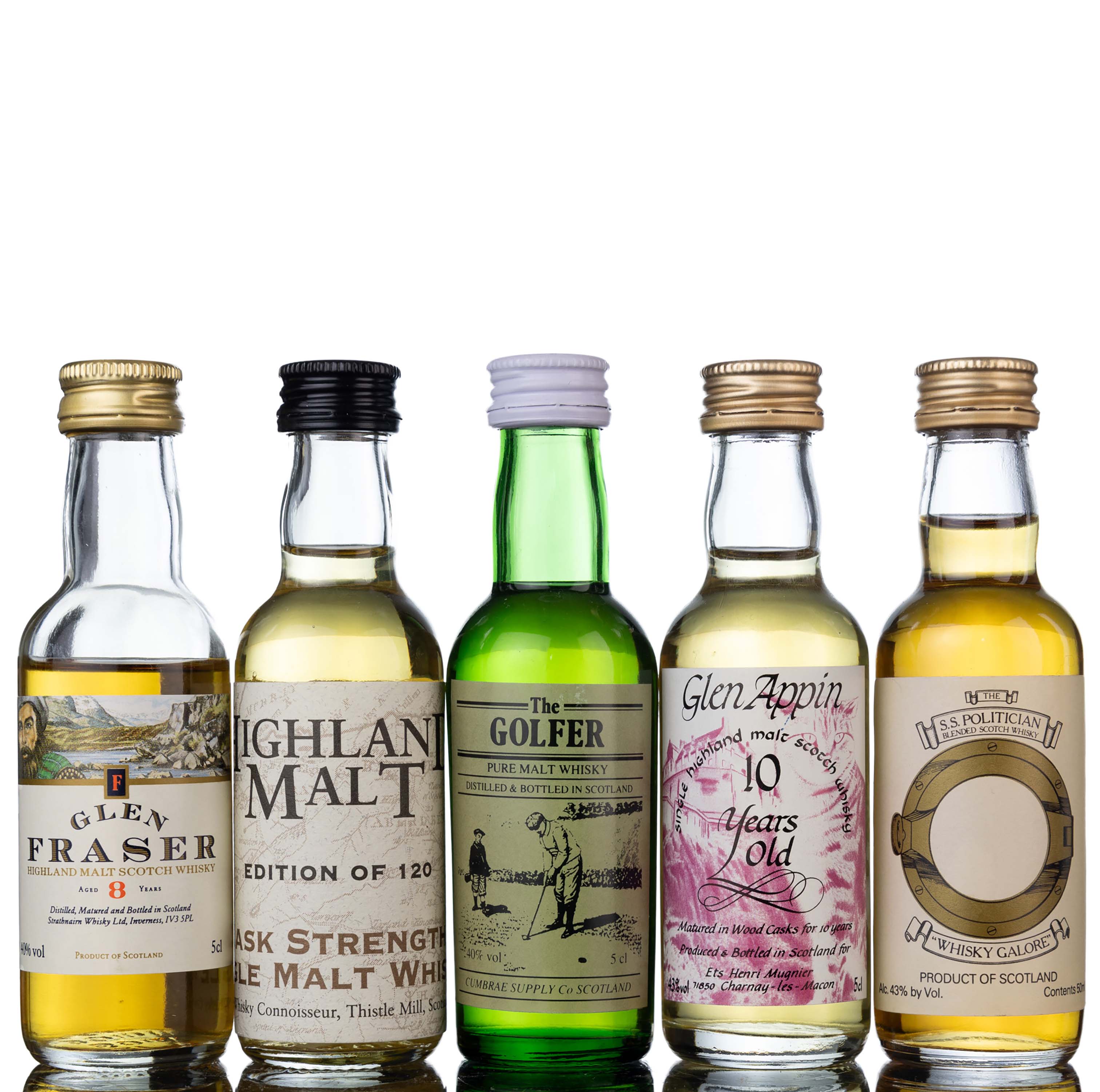 5 x Single Malt Miniatures