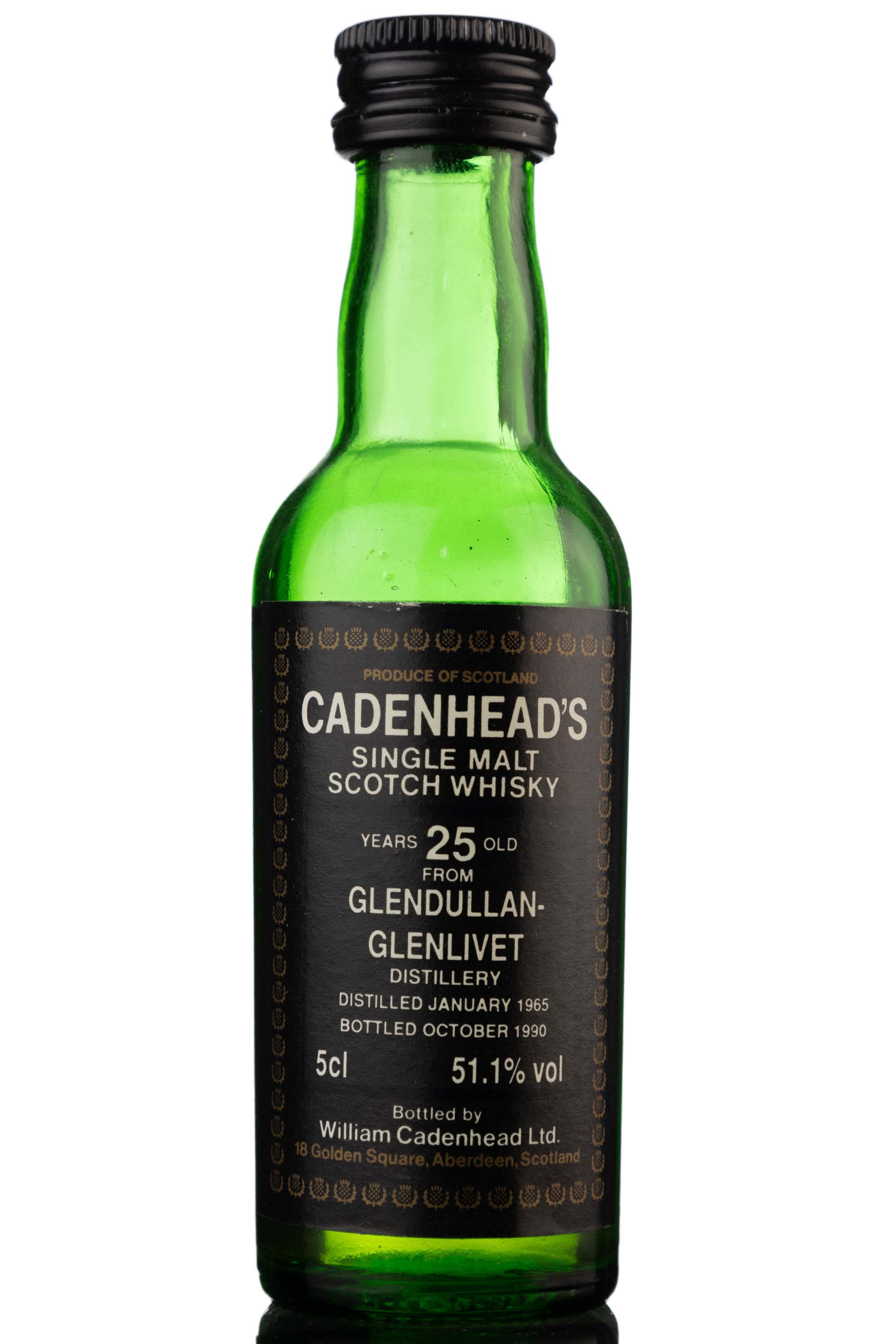 Glendullan-Glenlivet 1965-1990 - 25 Year Old - Cadenhead Miniature