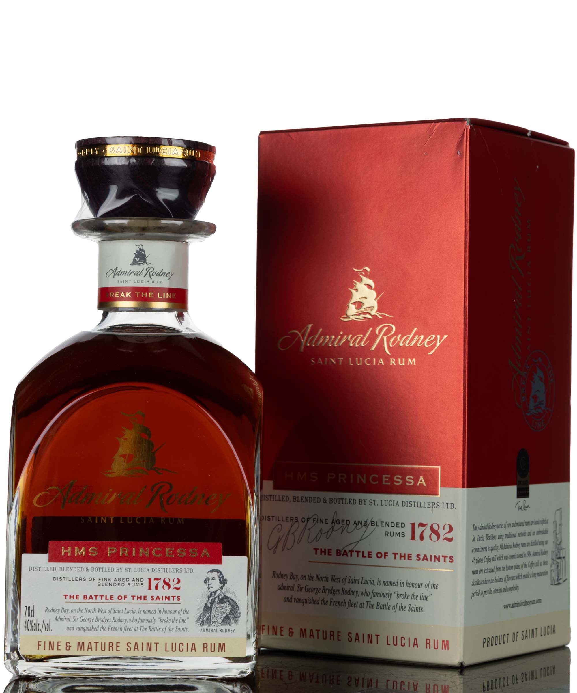 St Lucia Distillers Admiral Rodney Rum HMS Princessa