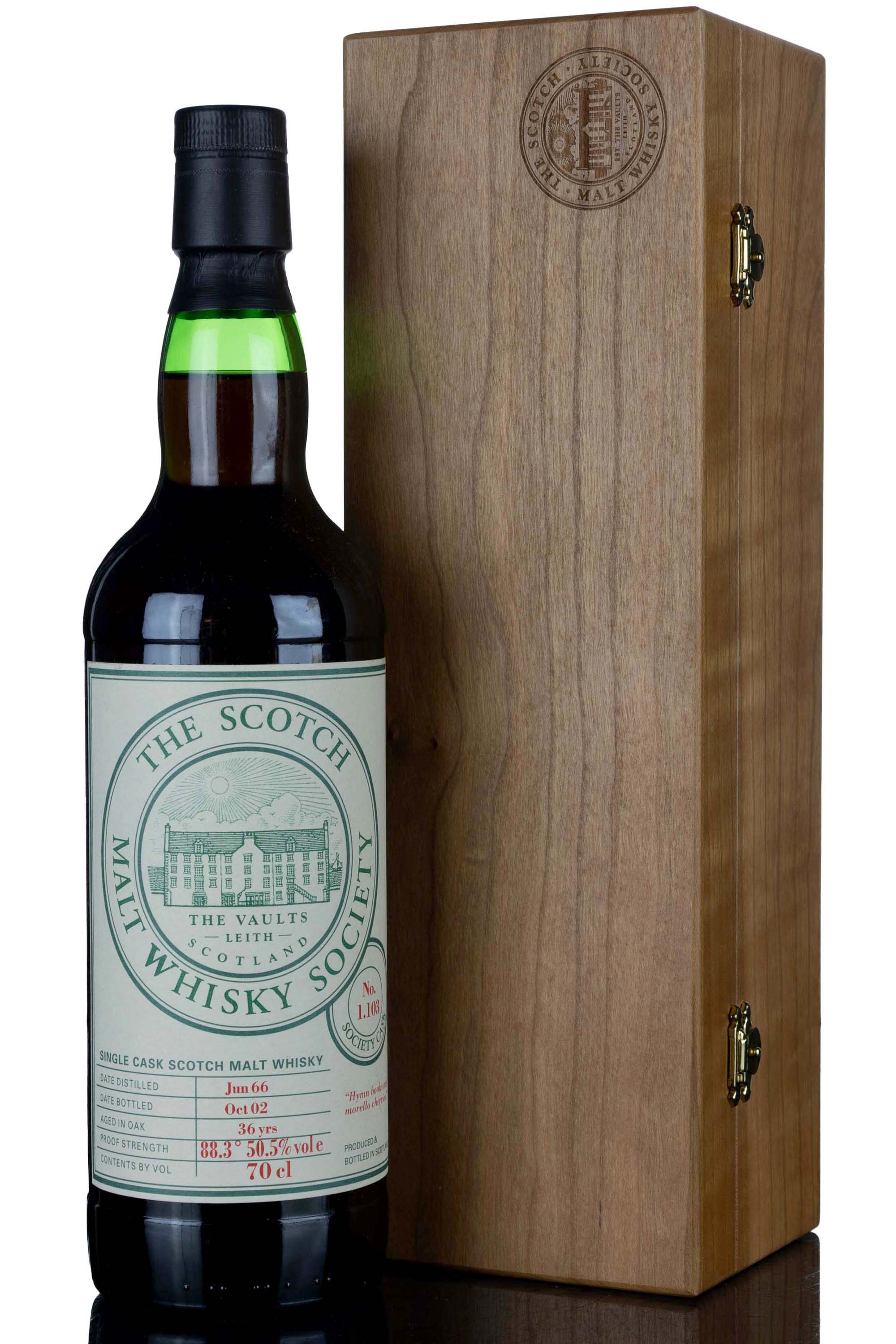 Glenfarclas 1966-2002 - 36 Year Old - SMWS 1.103 - Hymn Books & Morello Cherries