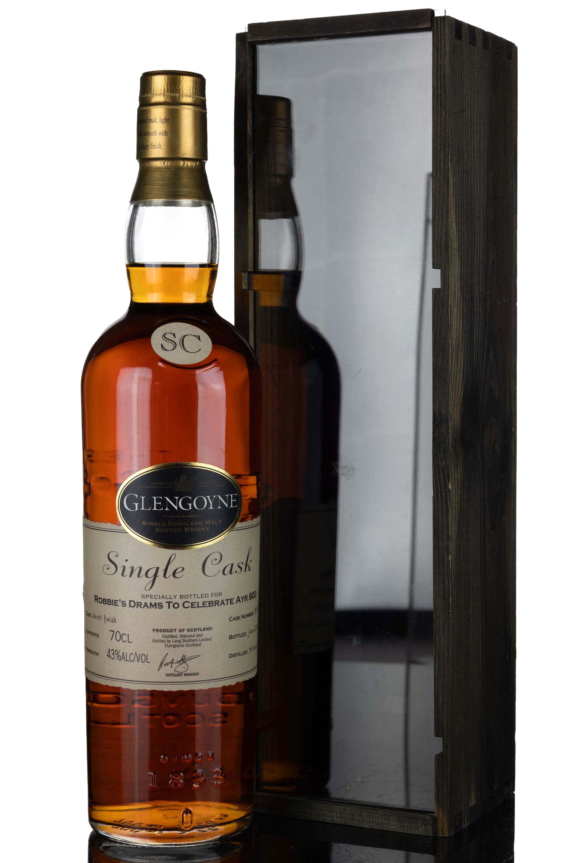 Glengoyne 1994-2005 - Single Cask 90481 - Robbies Dram To Celebrate Ayr 800
