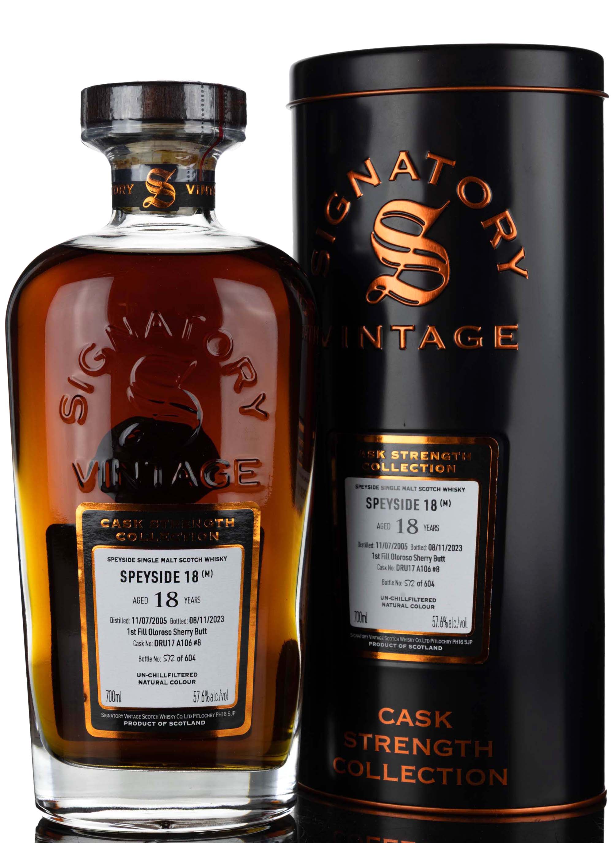 Speyside (M) 2005-2023 - 18 Year Old - Signatory Vintage - Cask Strength Collection - Sing