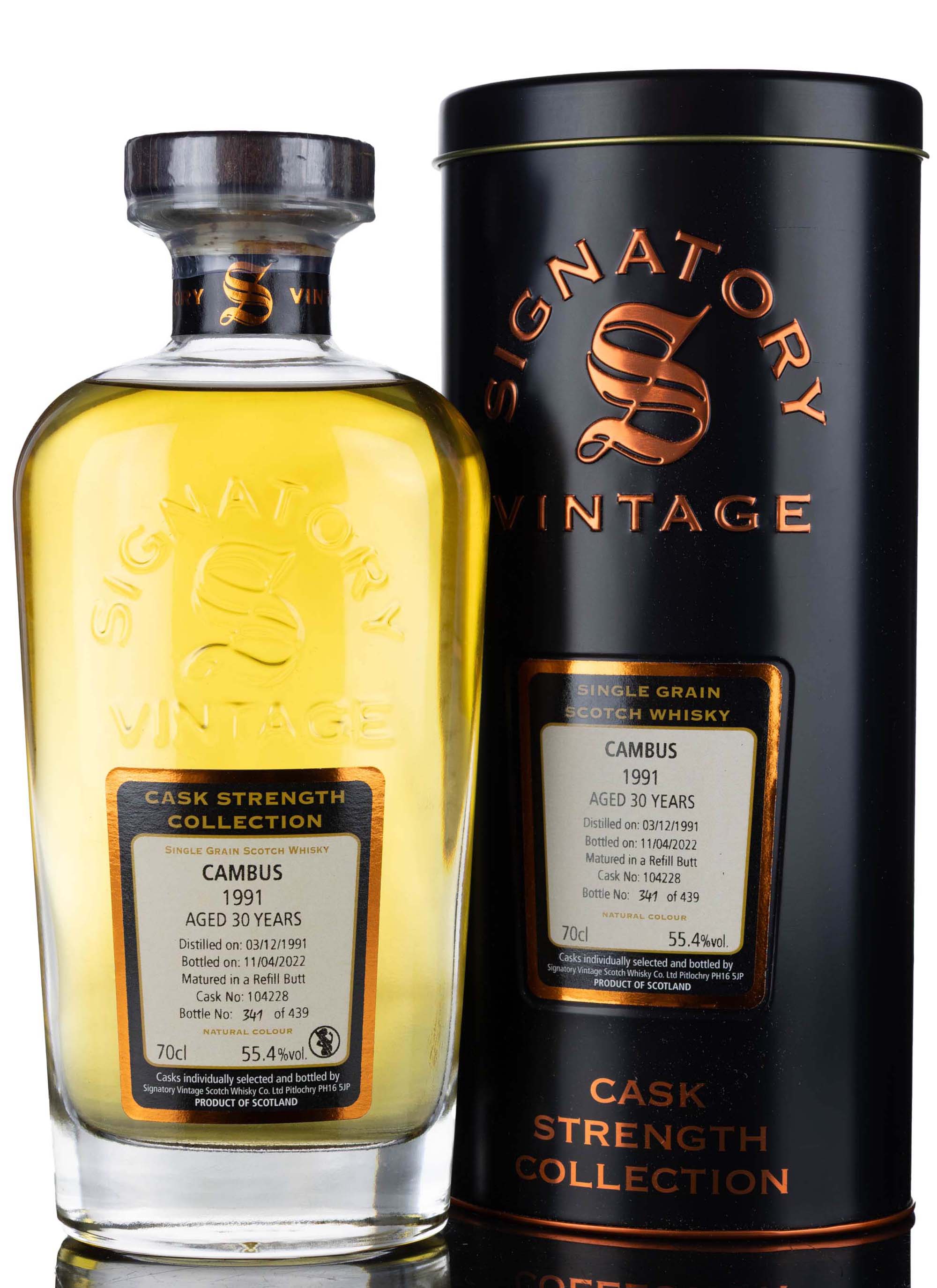 Cambus 1991-2022 - 30 Year Old - Signatory Vintage - Cask Strength Collection - Single Cas