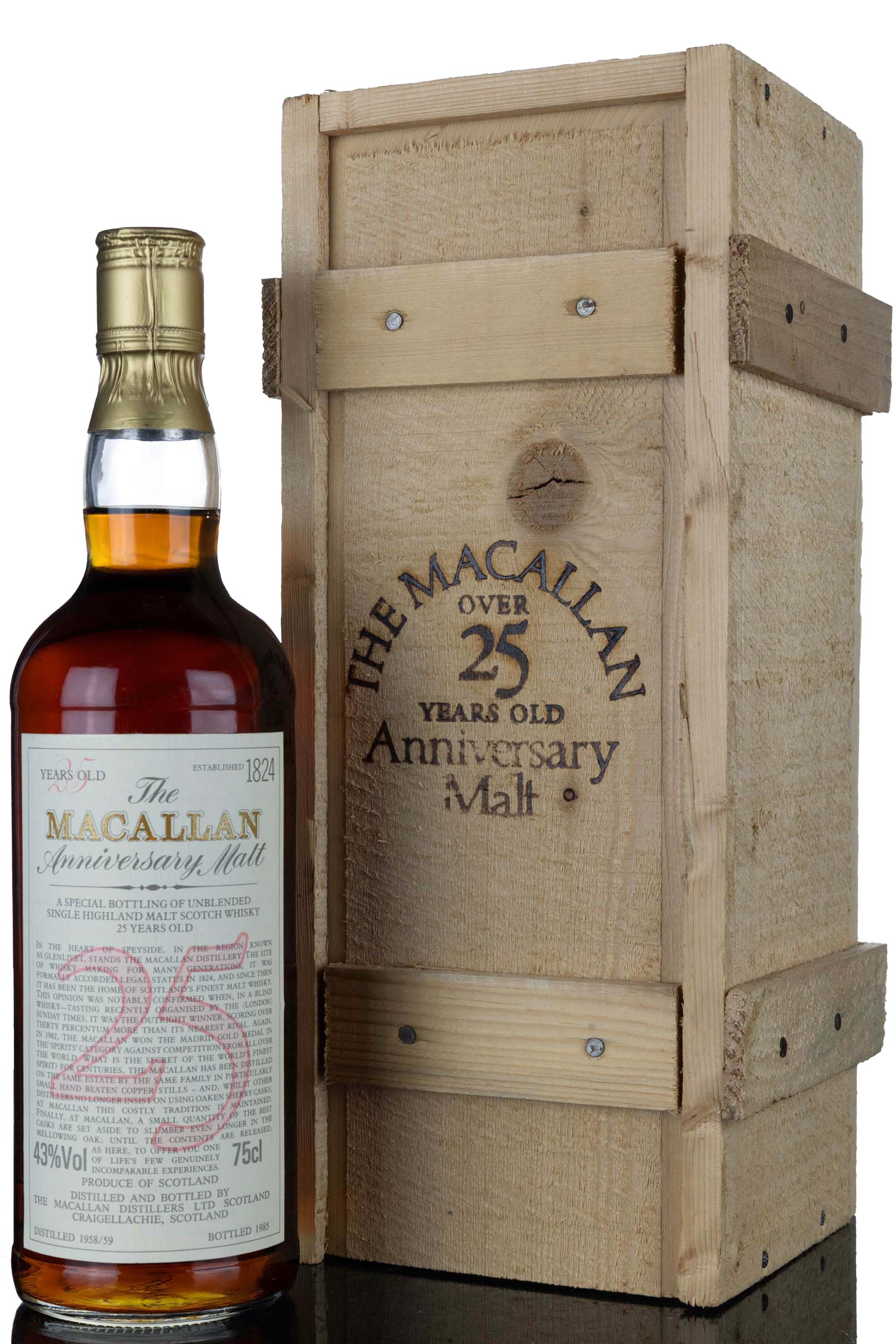 Macallan 1958/1959-1985 - 25 Year Old Anniversary Malt