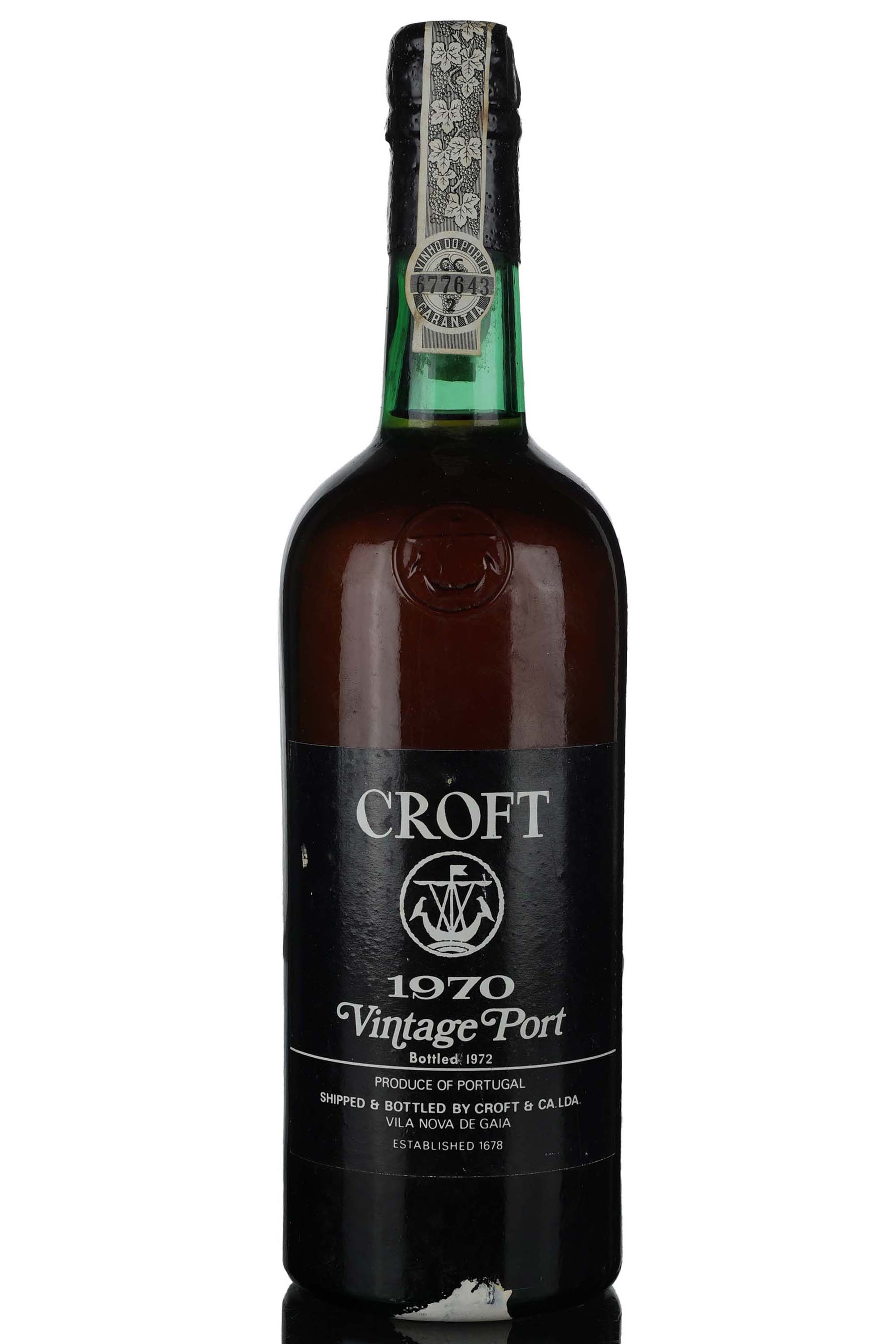 Croft 1970 Vintage Port  Bottled 1972