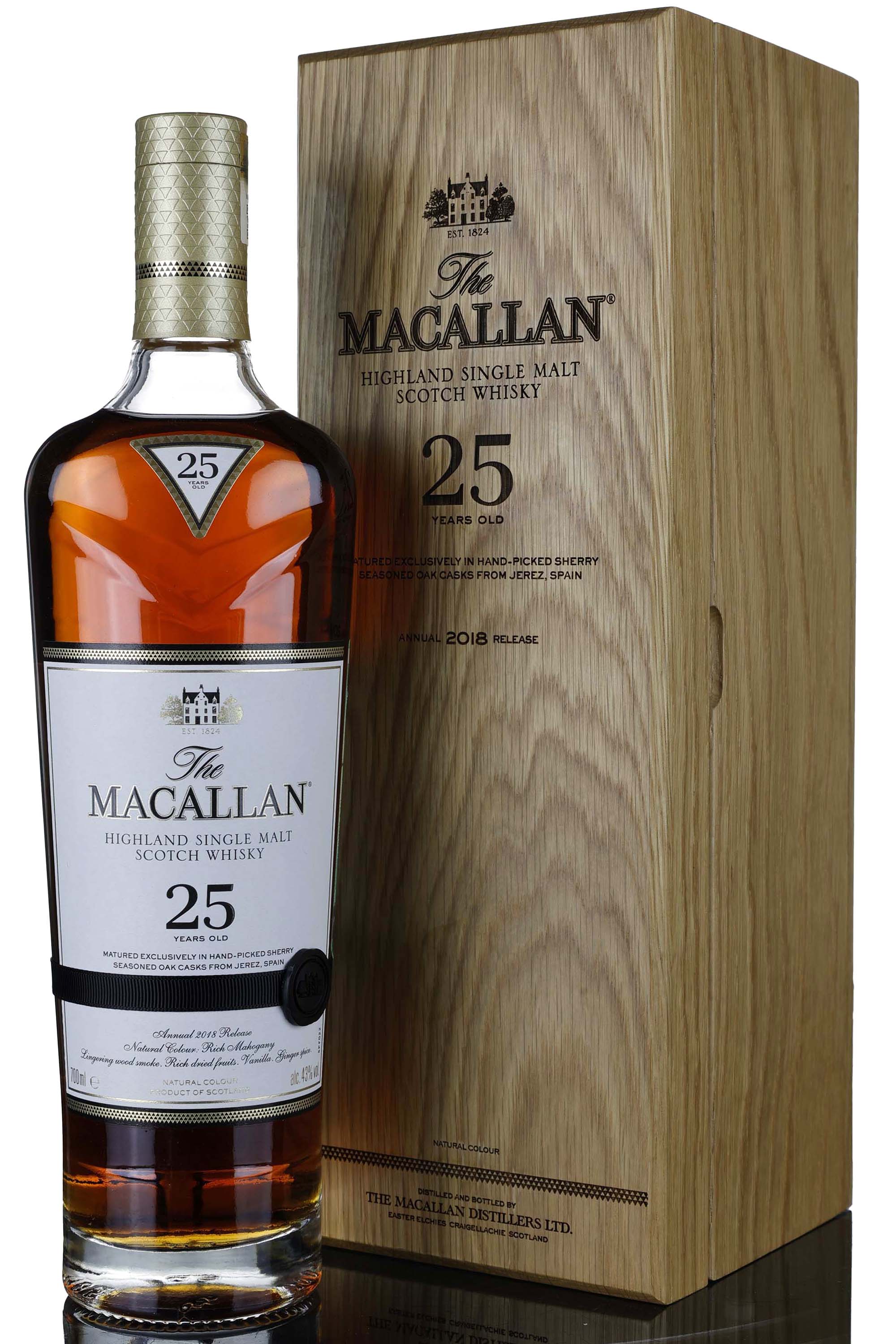 Macallan 25 Year Old - Sherry Cask - 2018 Release