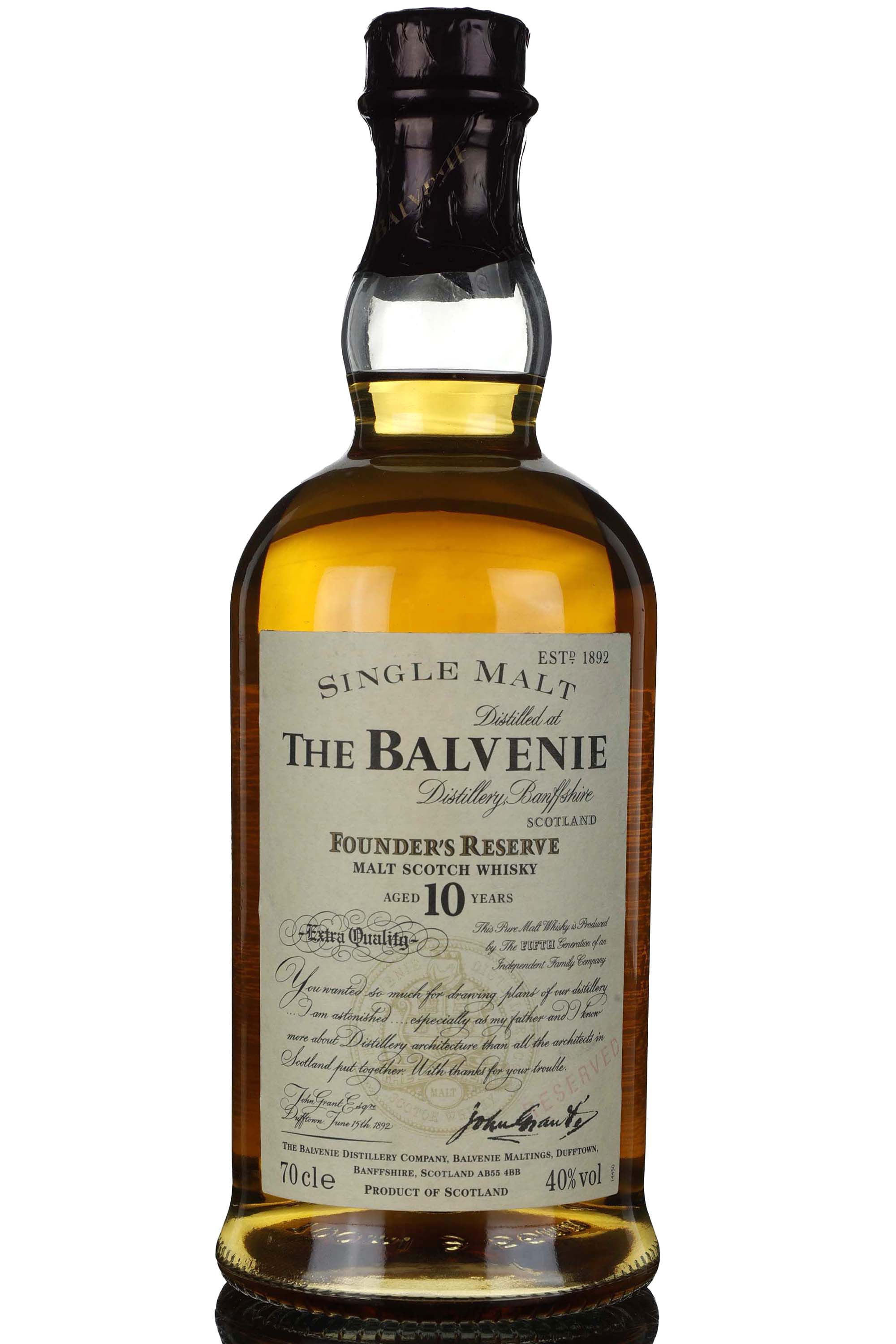 Balvenie 10 Year Old - Founders Reserve - Pre 2009