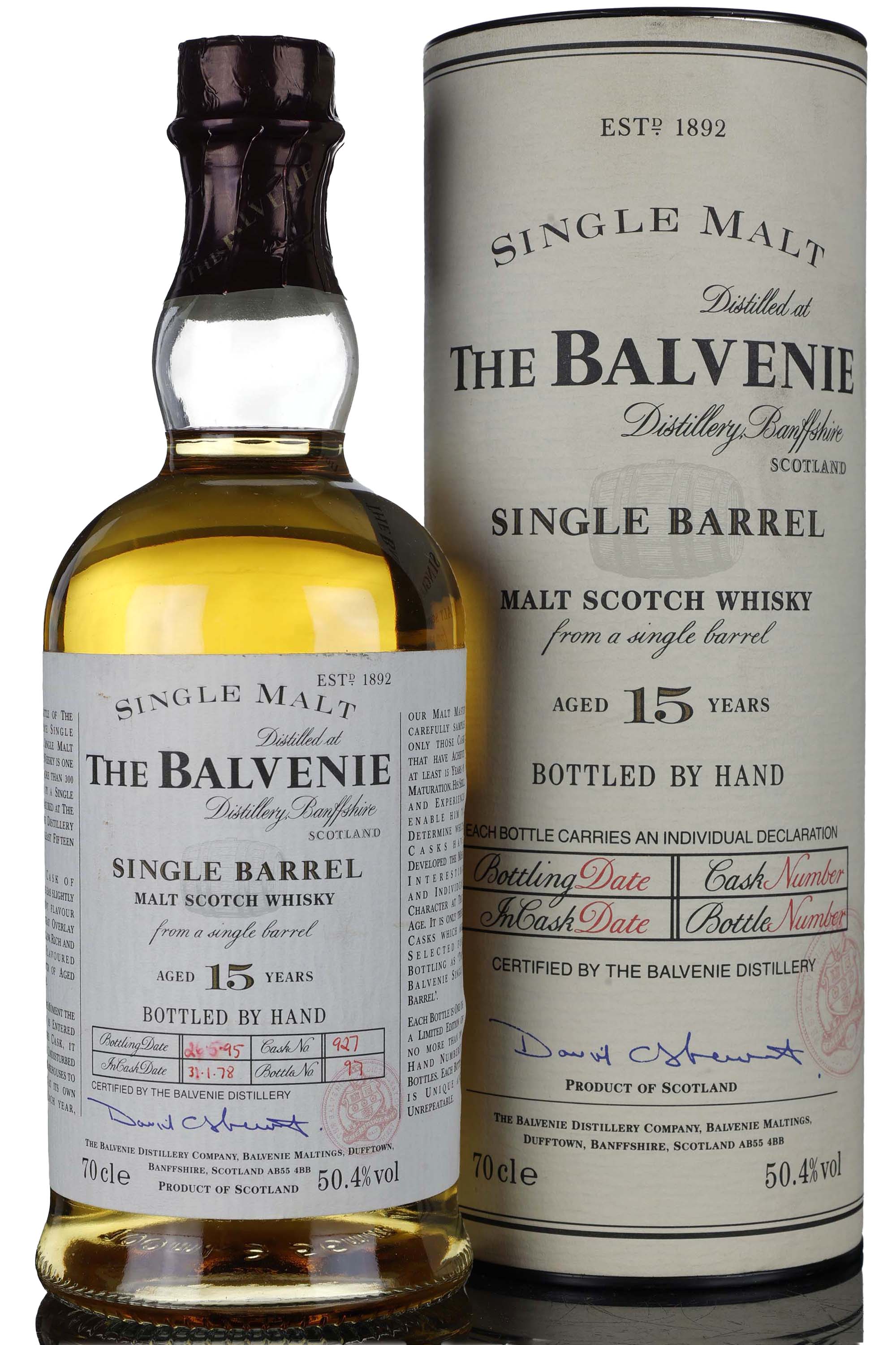 Balvenie 1978-1996 - 15 Year Old - Single Barrel 927