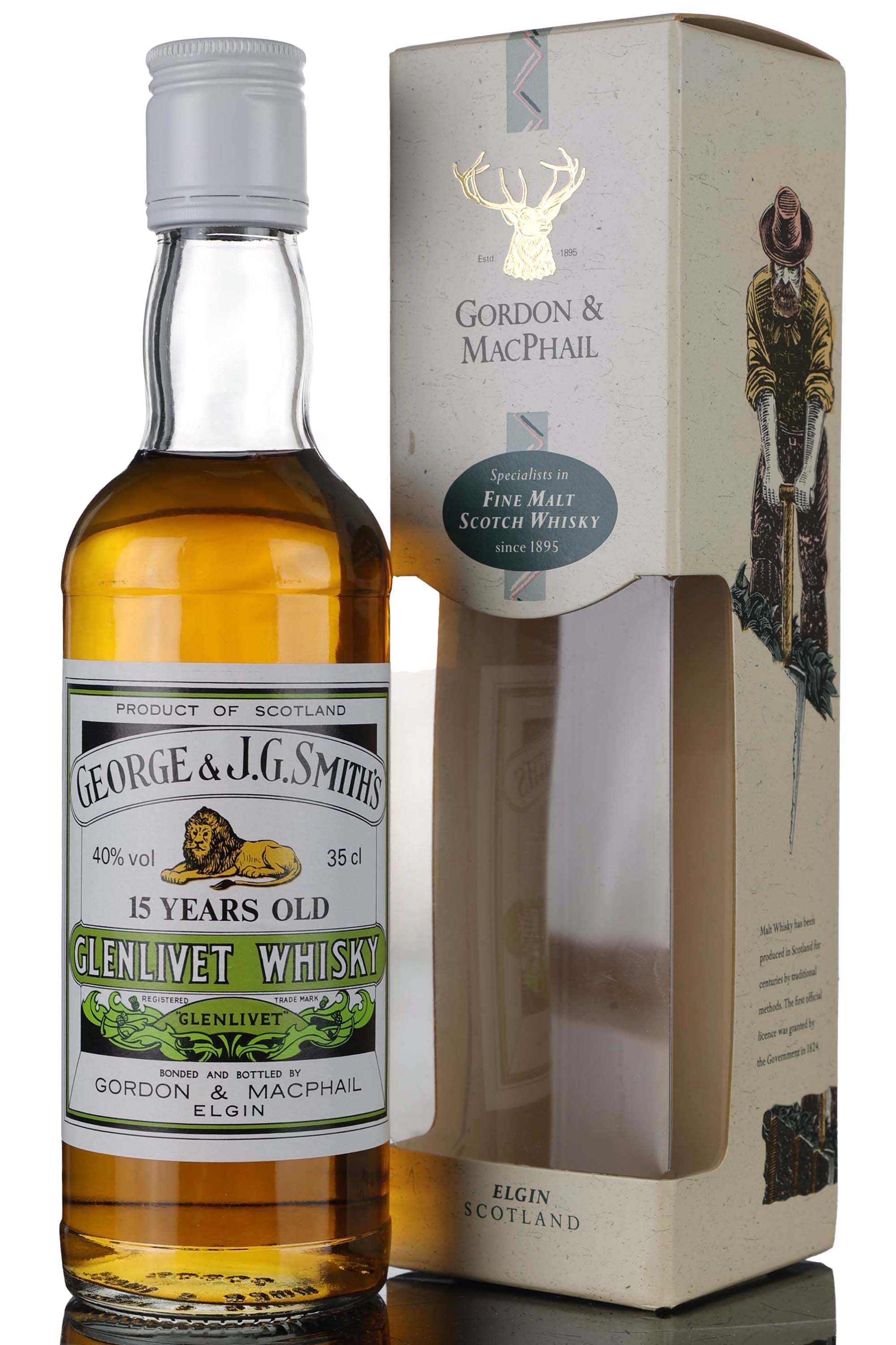 Glenlivet 15 Year Old - Gordon & MacPhail - 1990s - Half Bottle