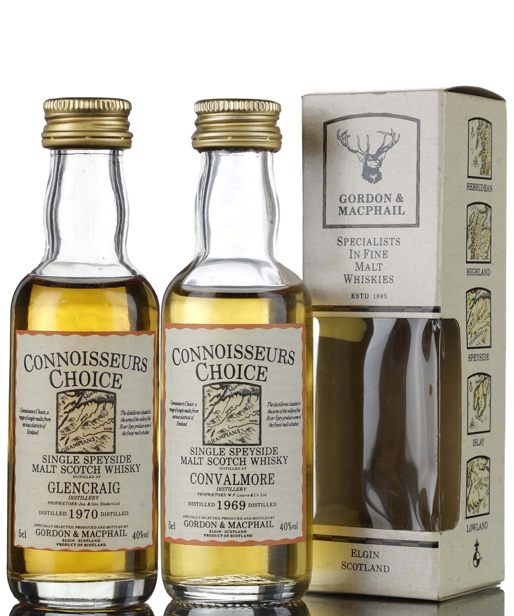 2 x Gordon & MacPhail - Connoisseurs Choice - Miniatures