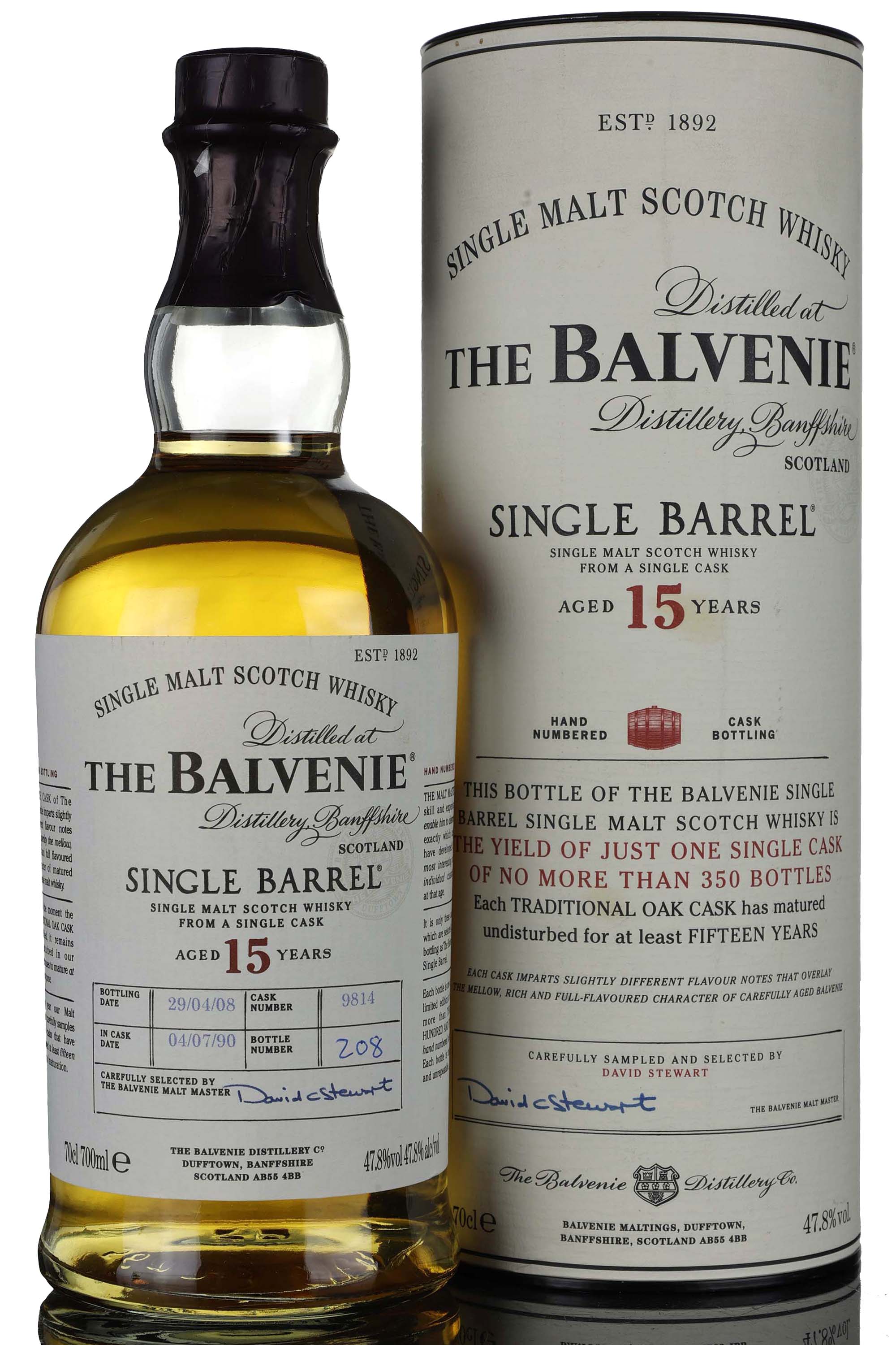 Balvenie 1990-2008 - 15 Year Old - Single Barrel 9814