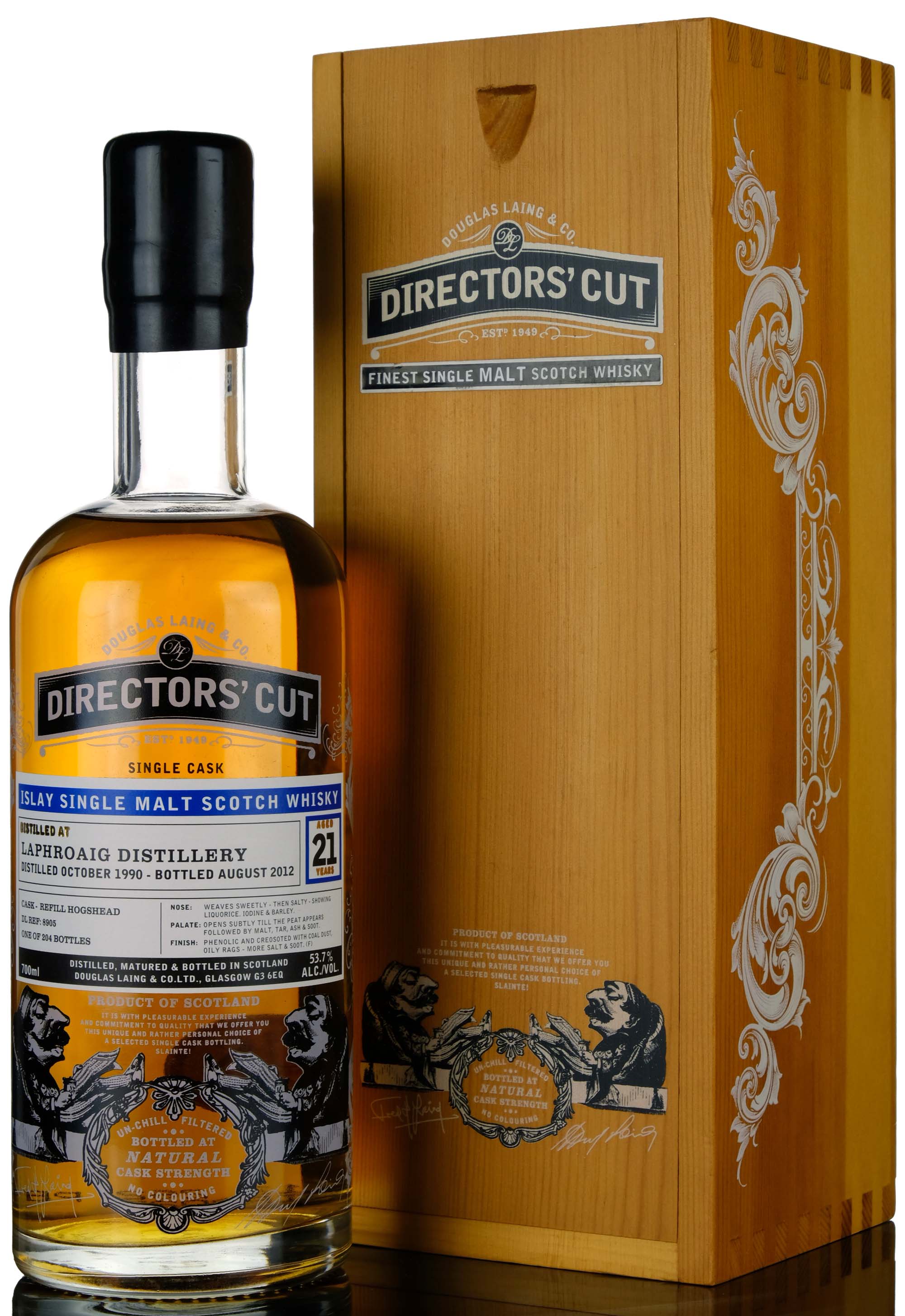 Laphroaig 1990-2012 - 21 Year Old - Douglas Laing - Directors Cut - Single Cask 8905