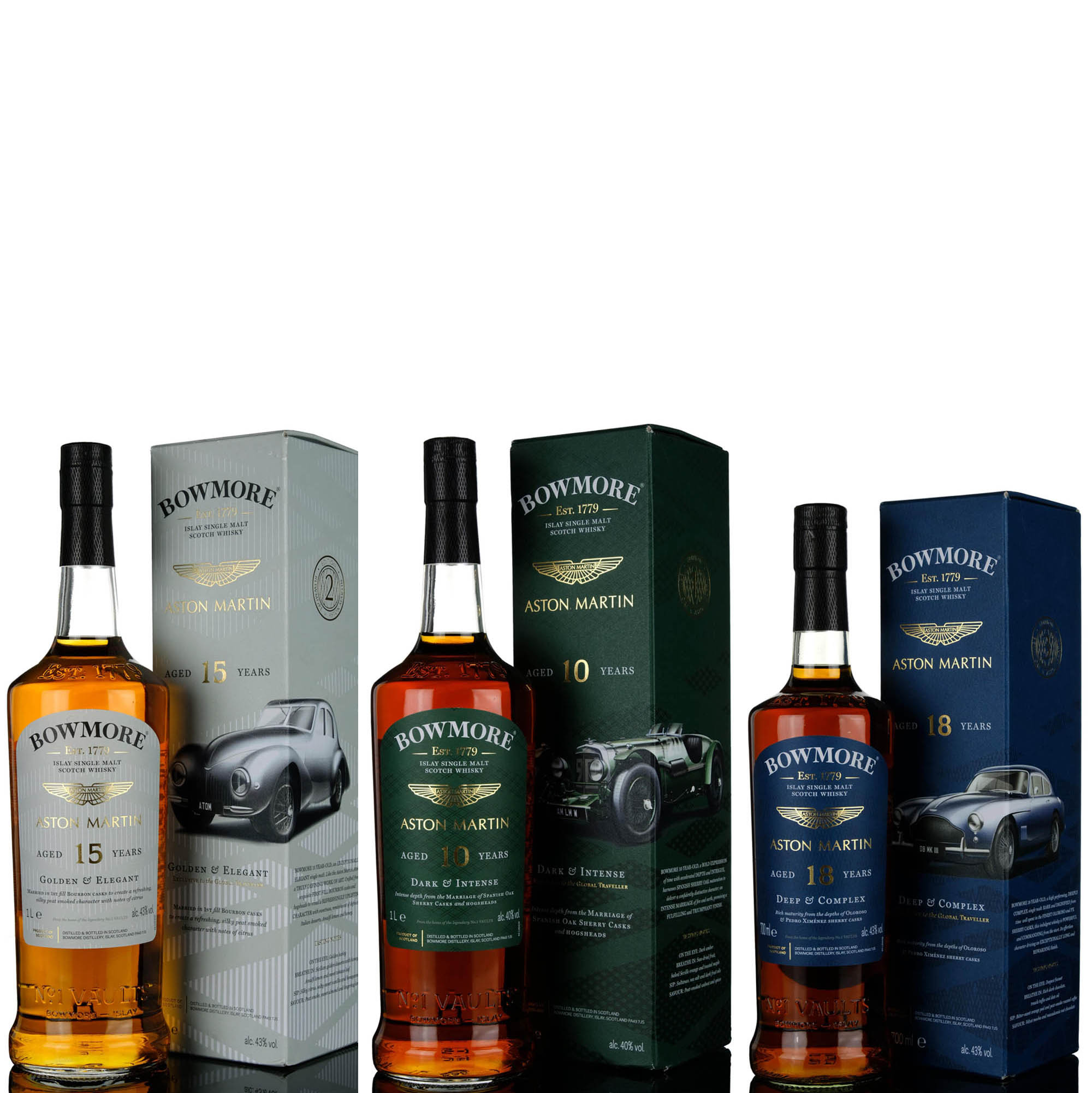Bowmore Aston Martin Set 10 15 18 Edition 723