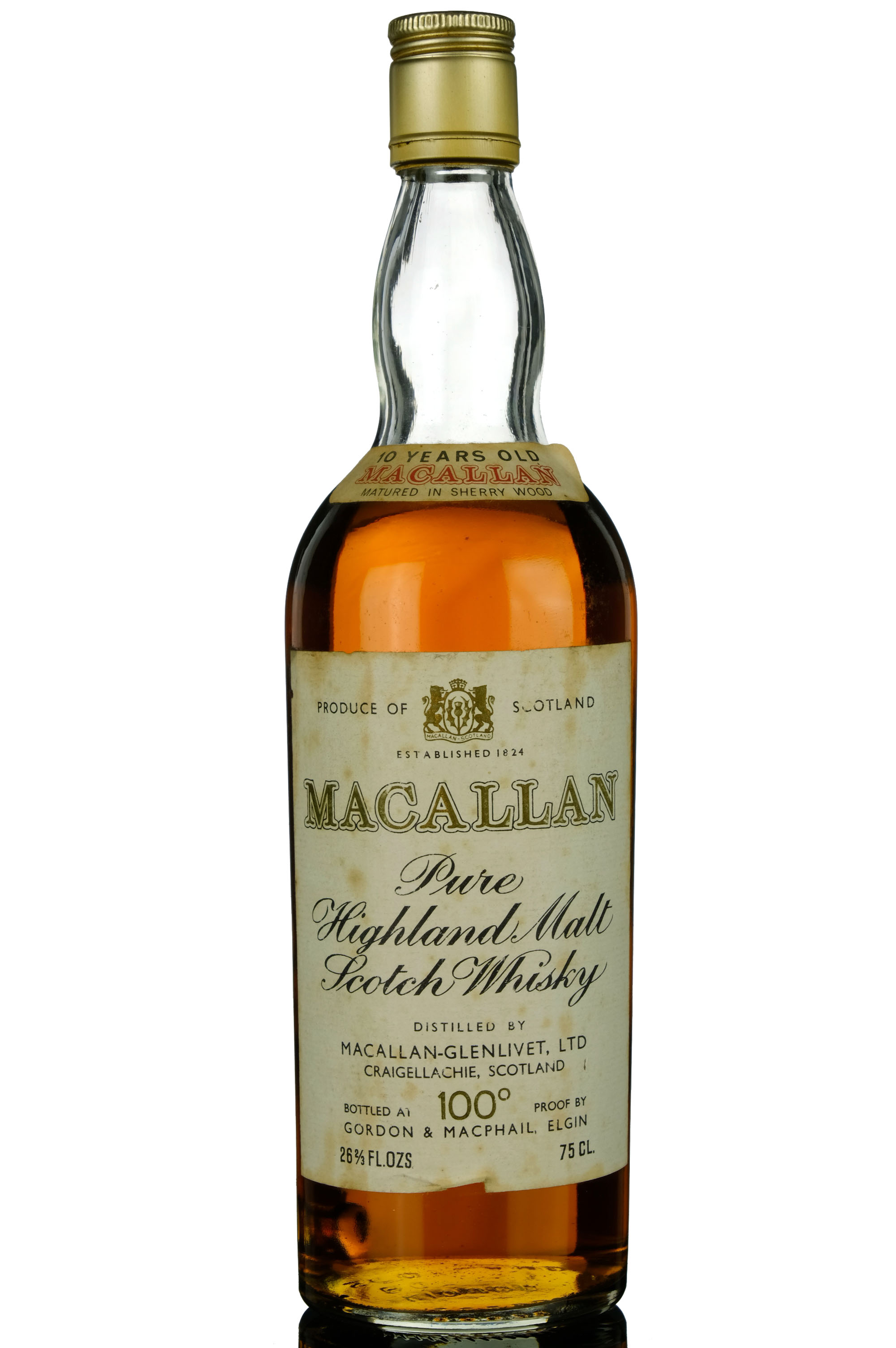 Macallan 10 Year Old - Gordon & MacPhail - 1970s - 100 Proof