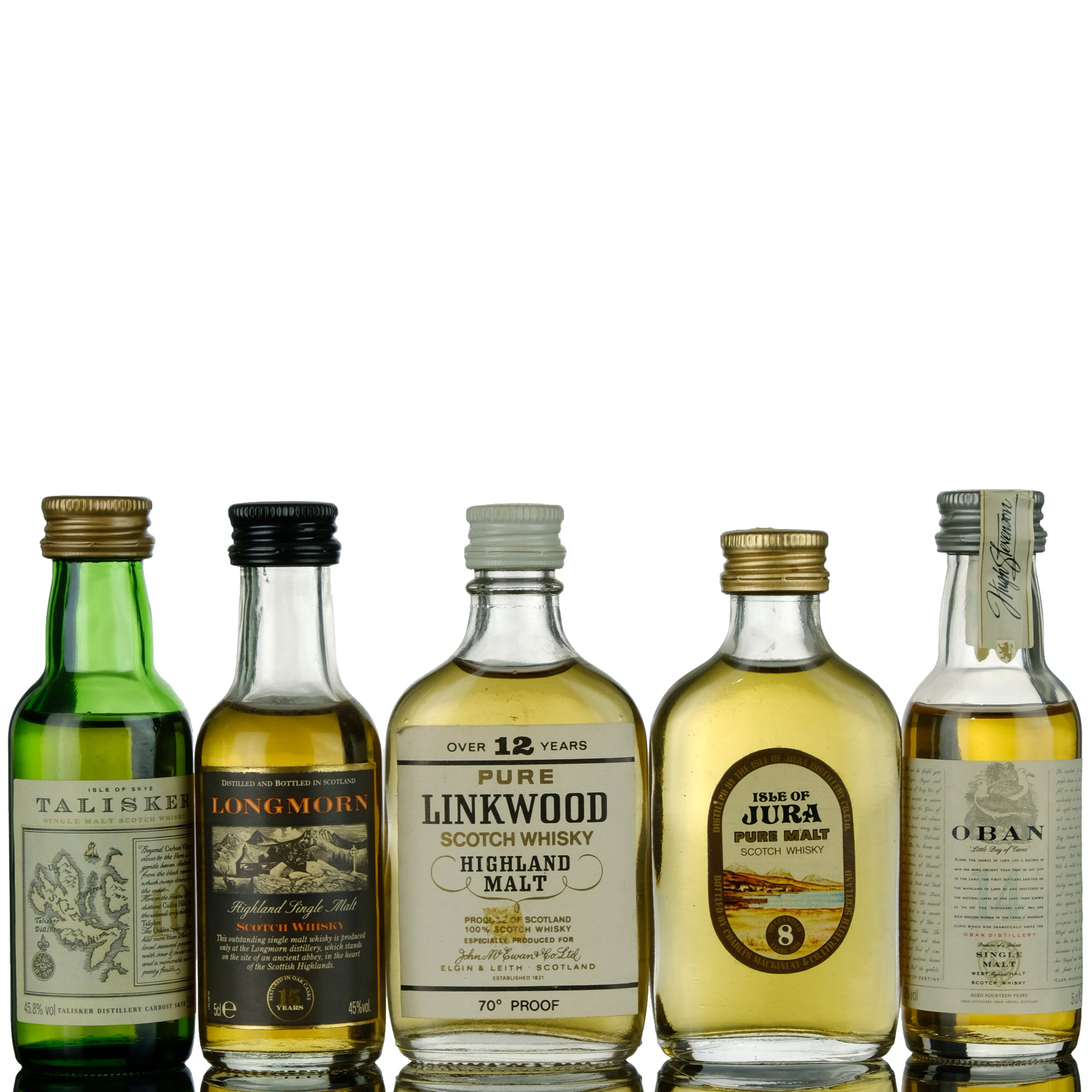 5 X Single Malt Miniatures